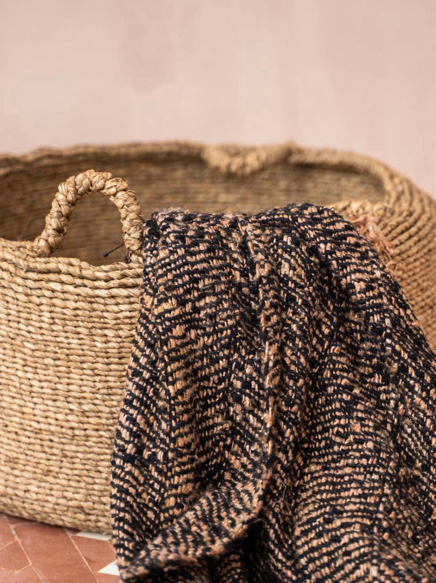 Throw in cotton - black - copper