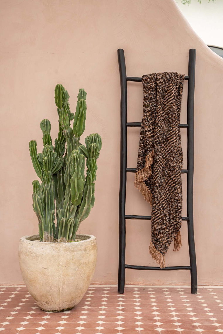 Throw in cotton - black - copper