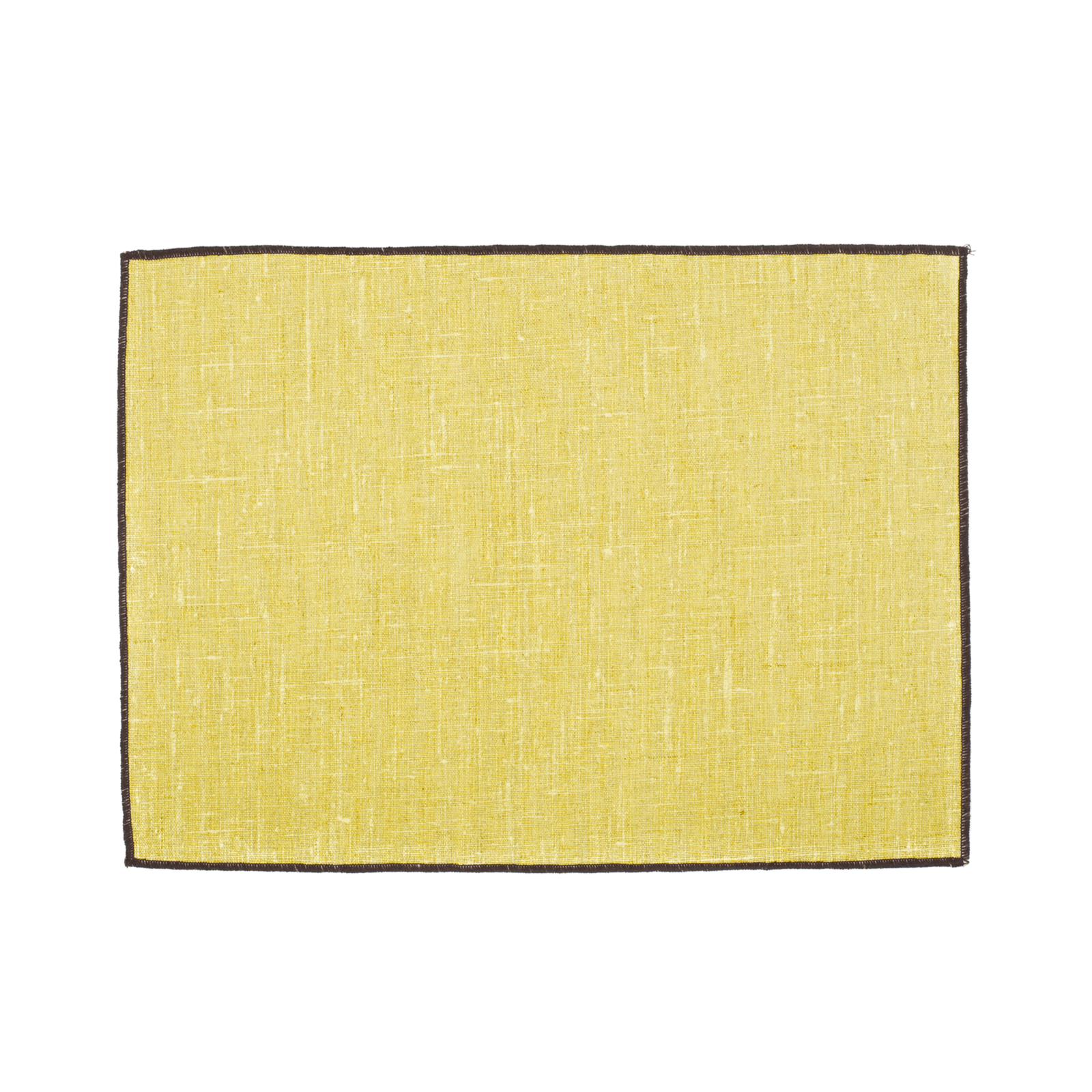 Placemats linnen met coating - Lichtgeel - set van 4