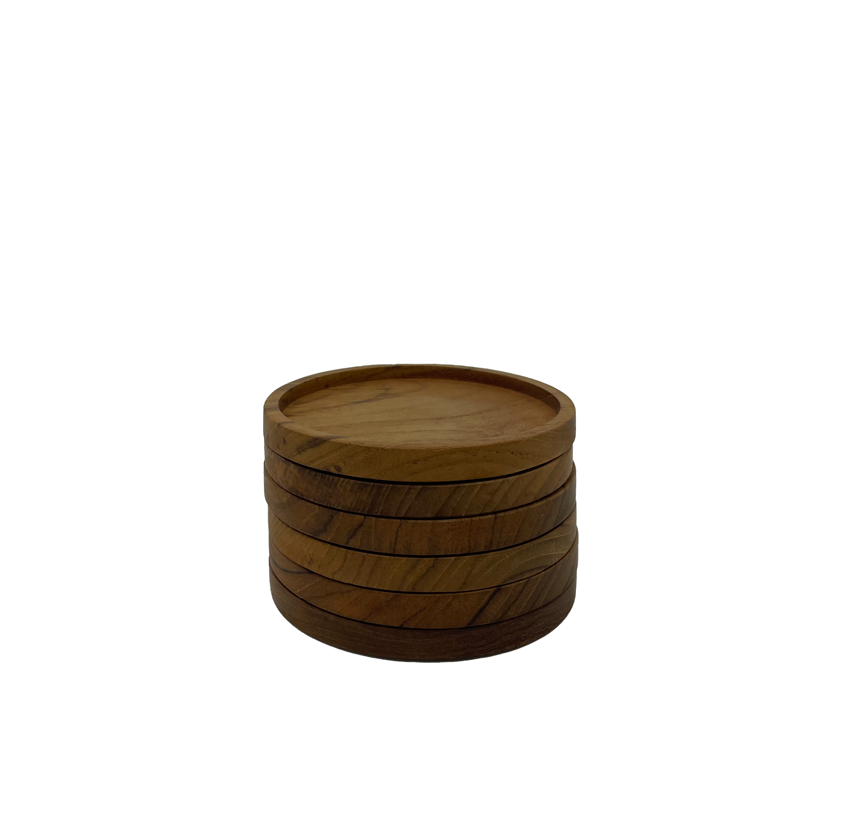 Coasters wood - set of 6