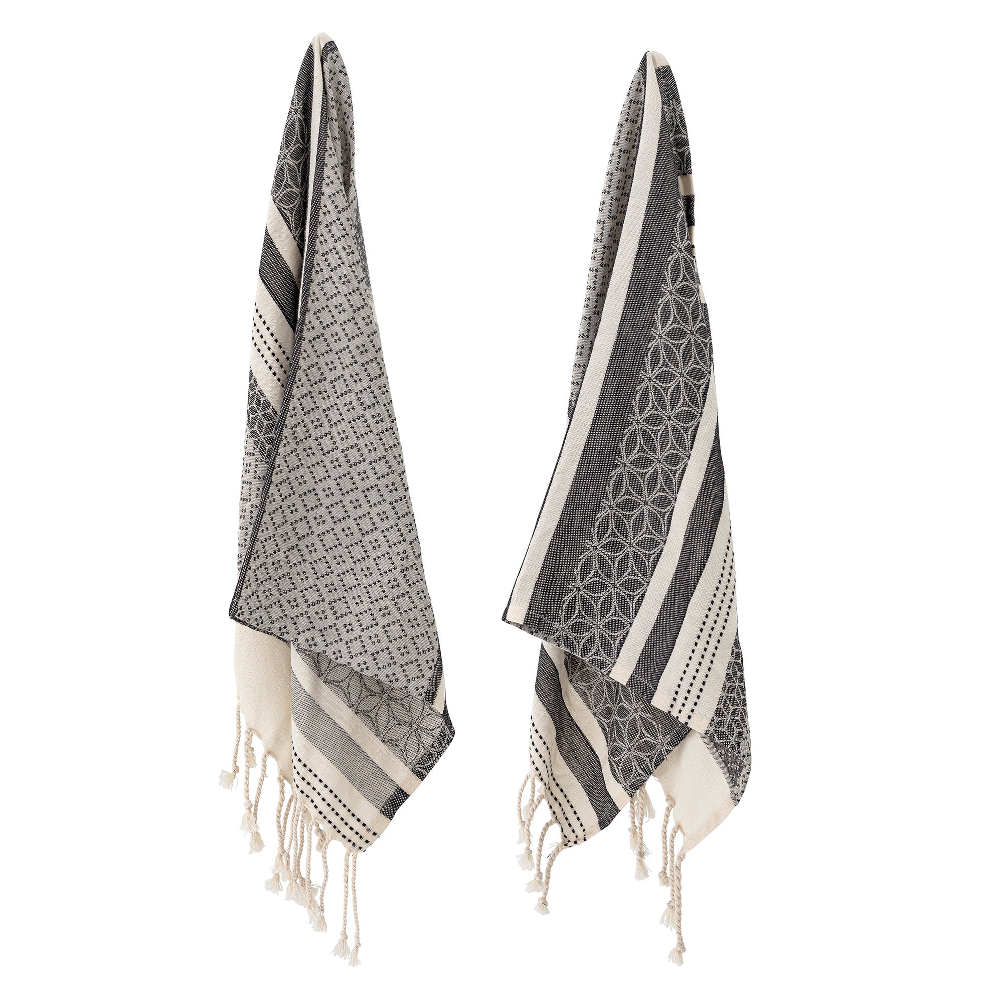 Keukenhanddoek - grijs - 2 stuks