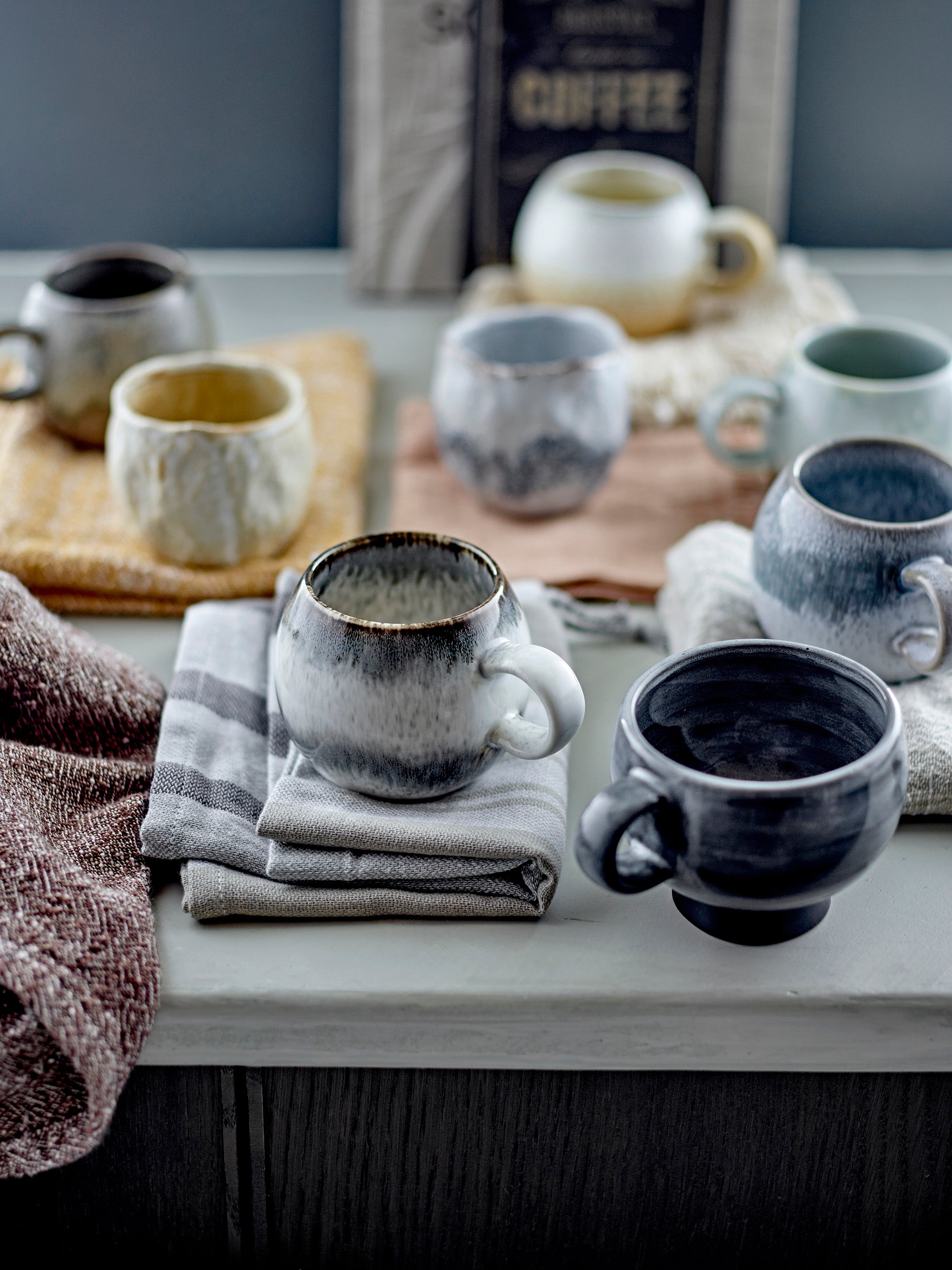Tasse en céramique Paula - gris
