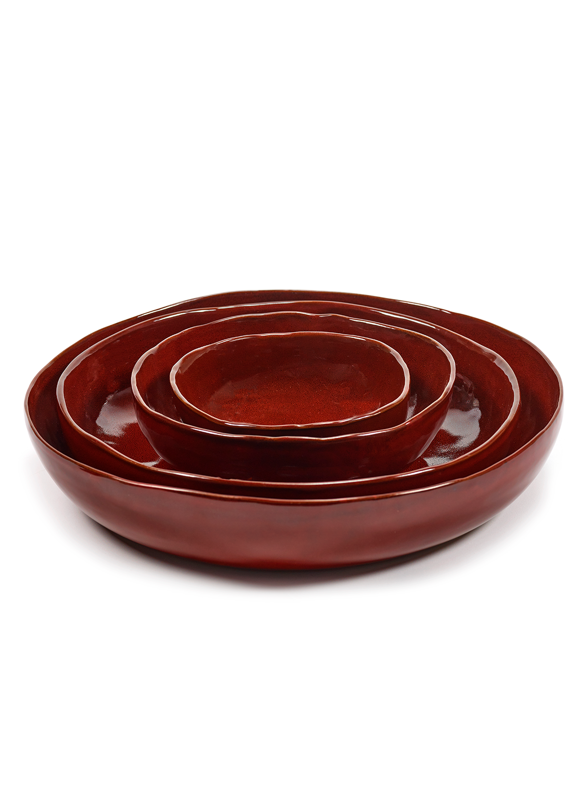 Serving bowl M - La Mère by Marie Michielssen - Venetian red