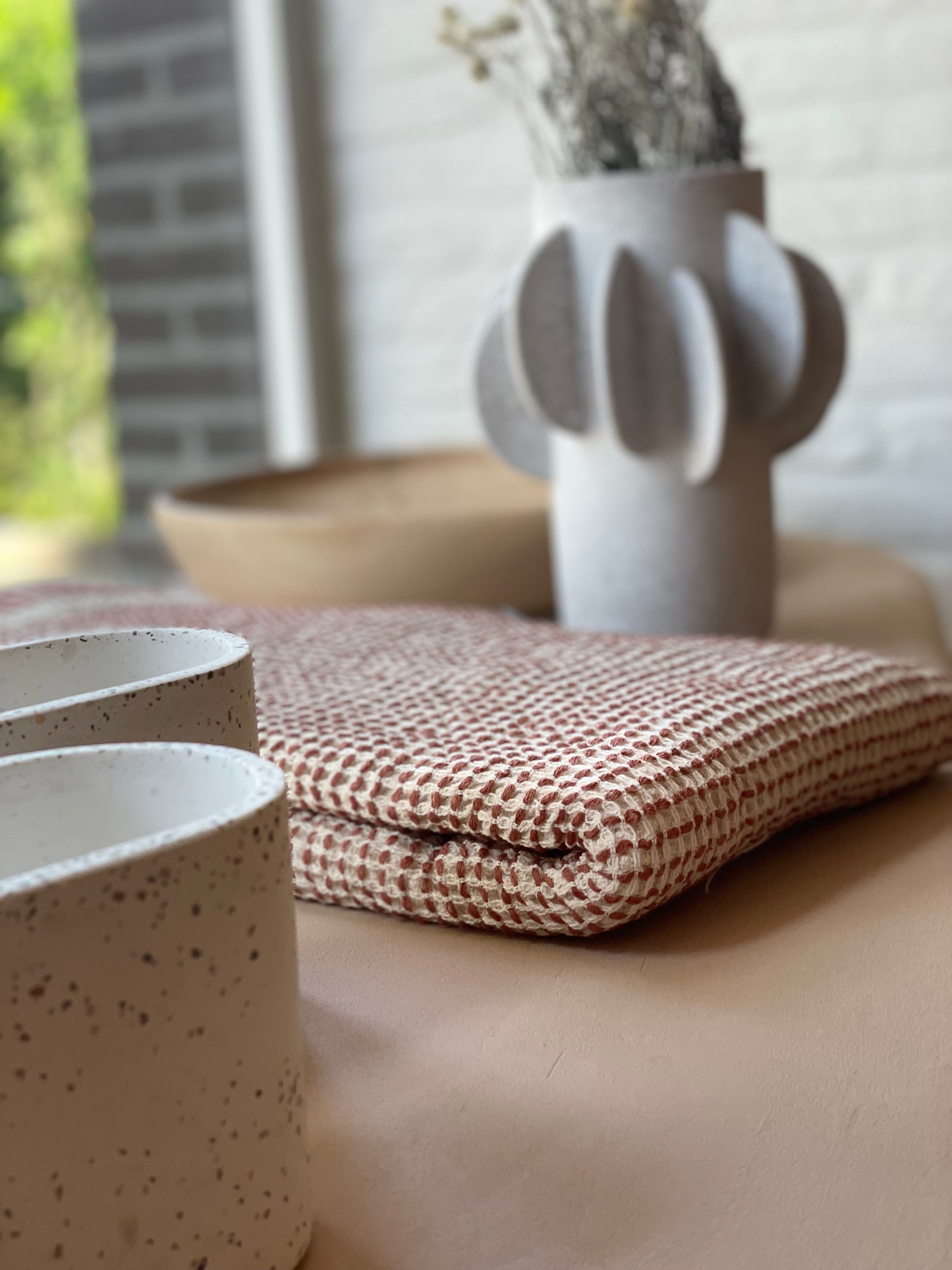 Handdoek Waffle koper
