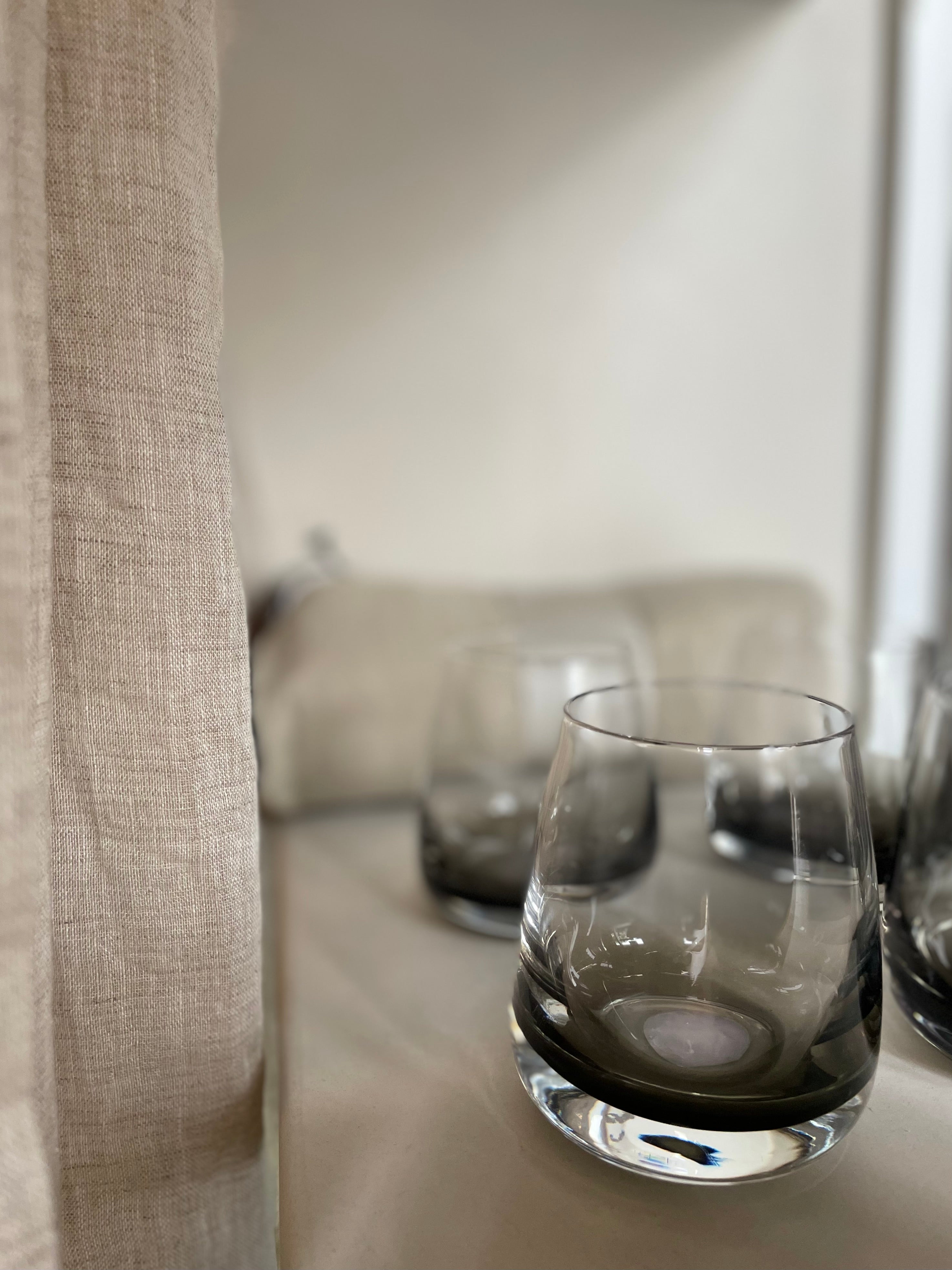 Glasses black - set of 4