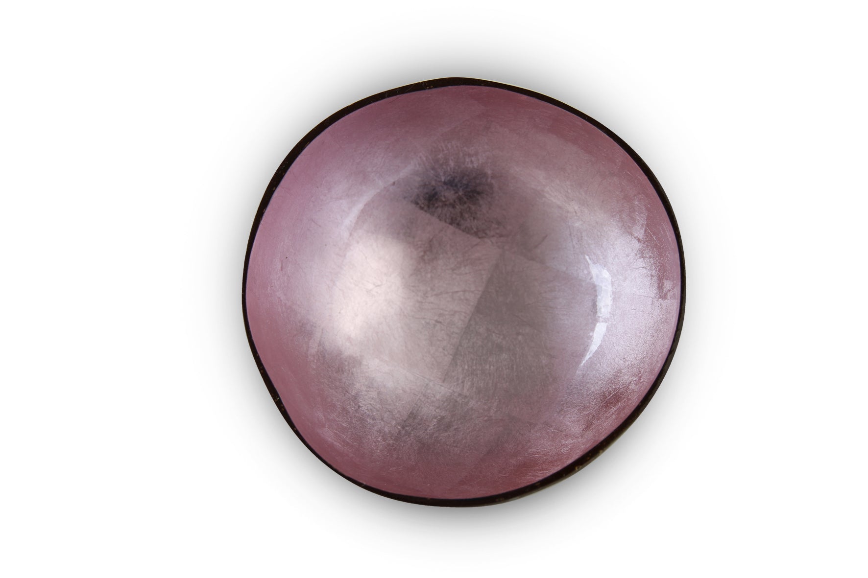 Coconut Bowl - Soft Pink Metallic Leaf