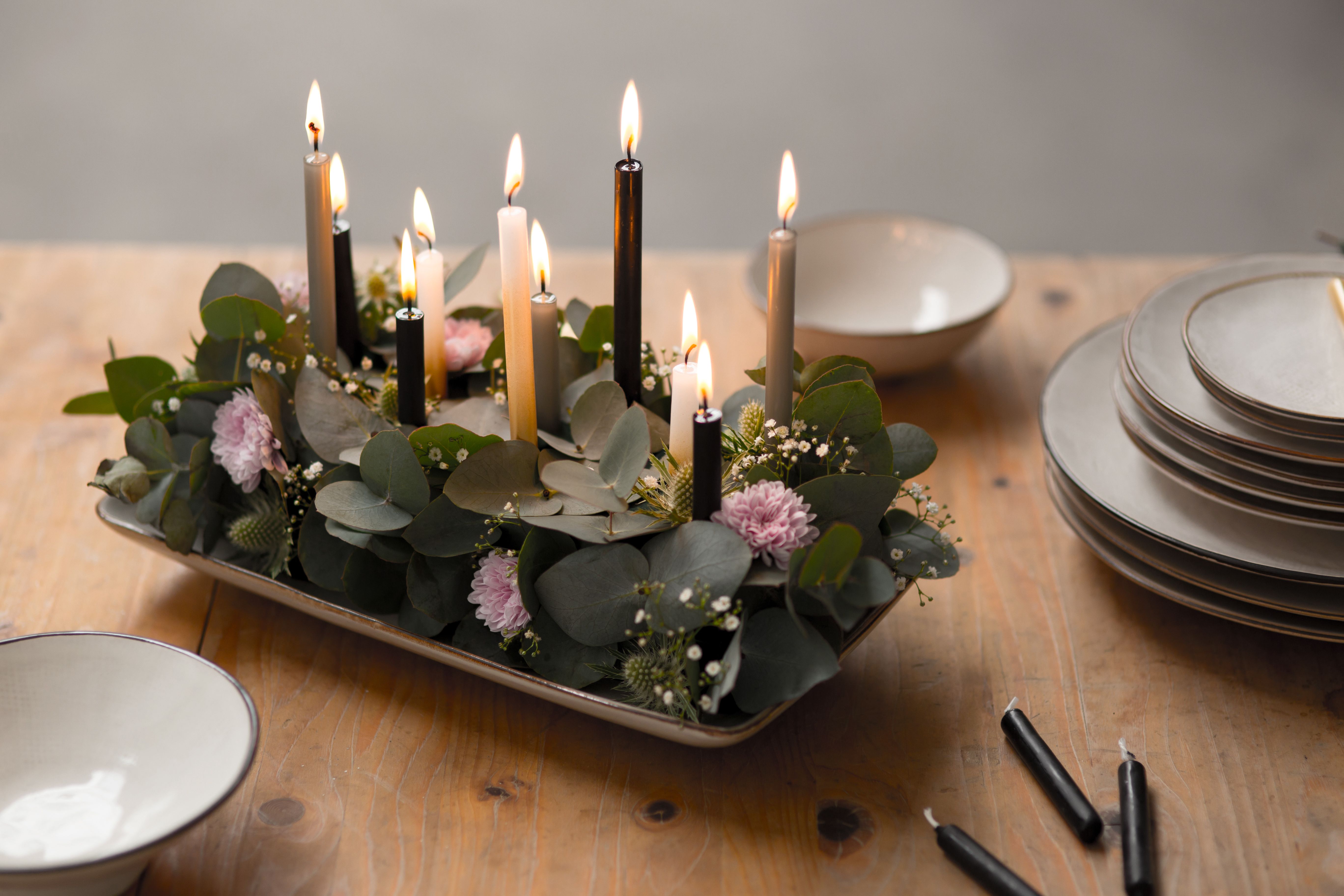 Pencil candles Linnen