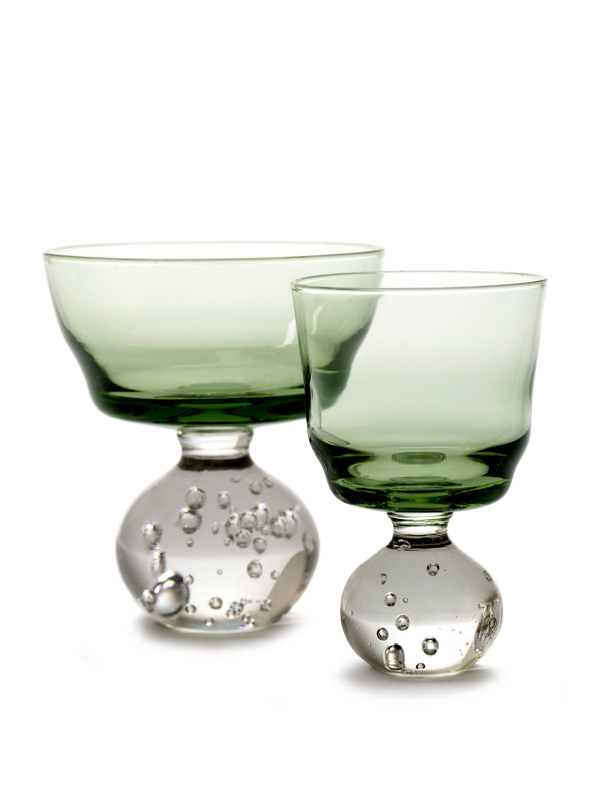 Lot de 6 verres à pied - Eternal Snow - Vert