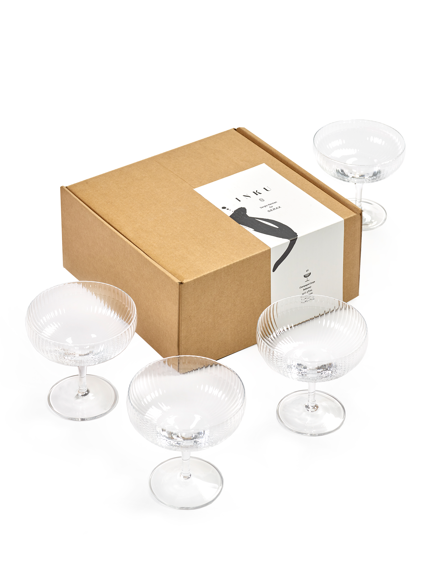 Champagnecoupe Inku - Sergio Herman - Set van 4