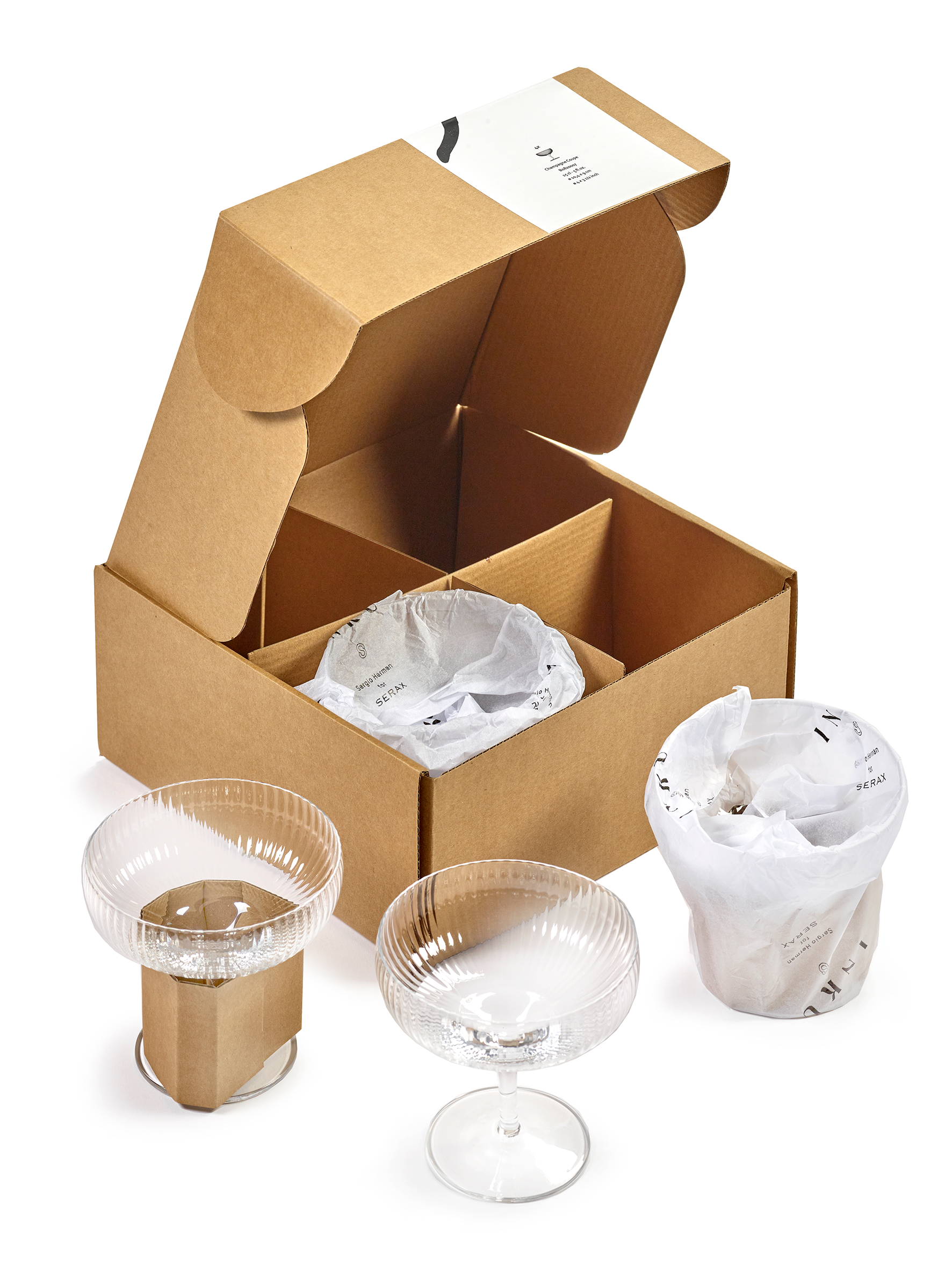 Champagnecoupe Inku - Sergio Herman - Set van 4