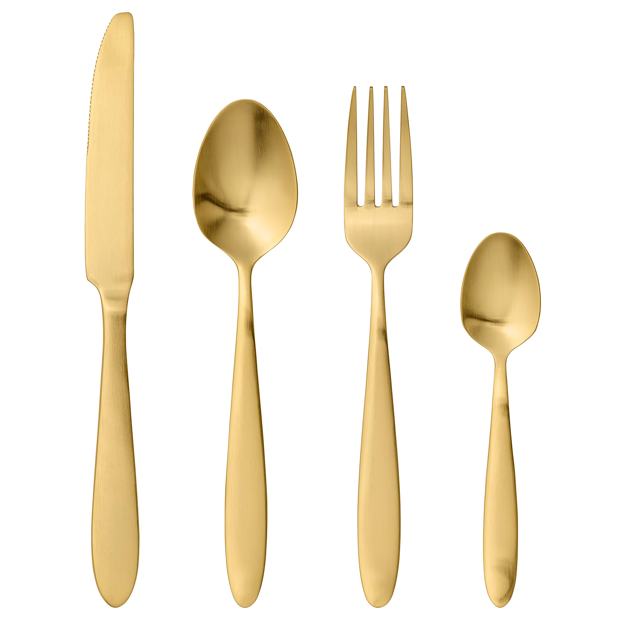 Bestek goud- set voor 6 personen