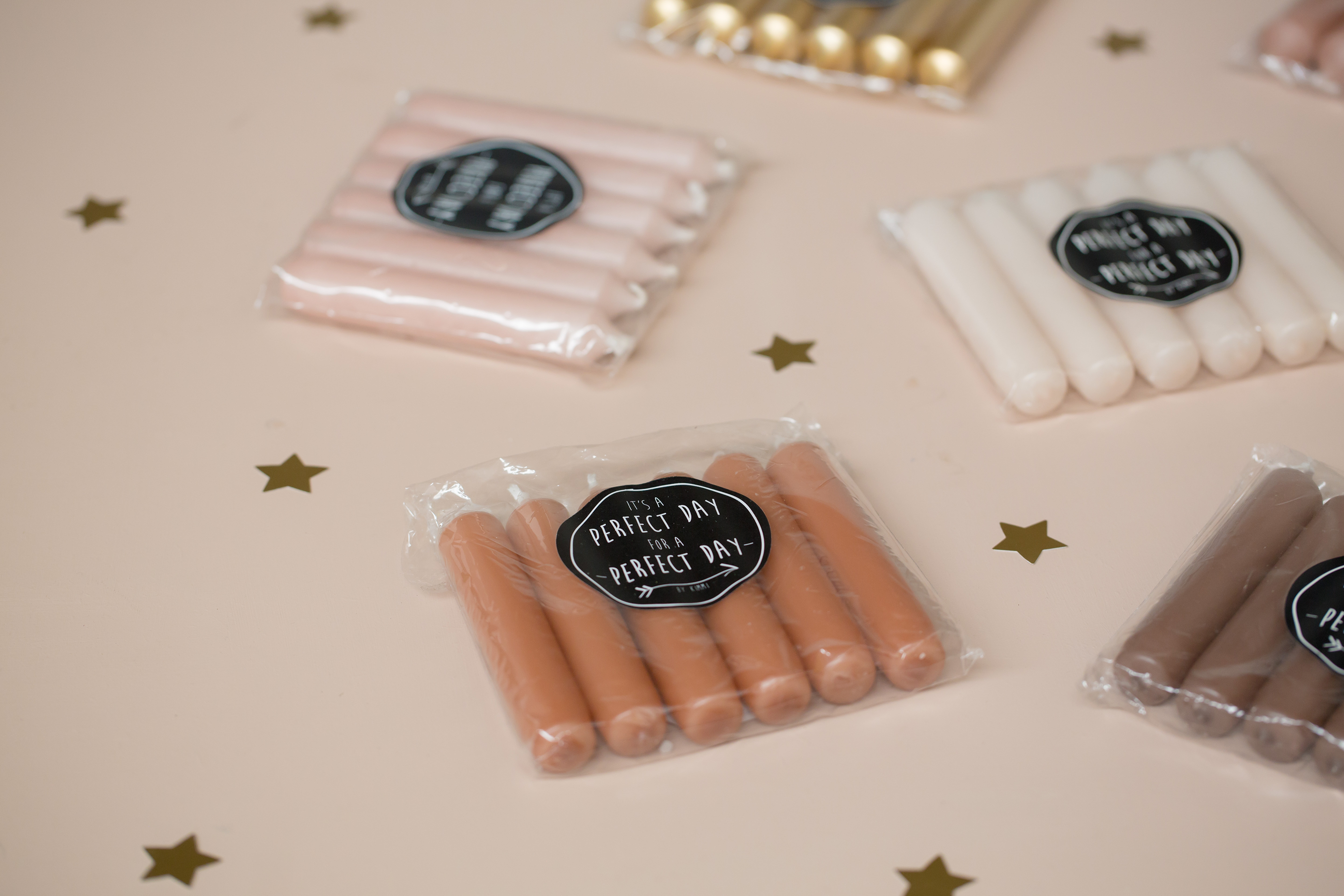 Gift package diner candles black