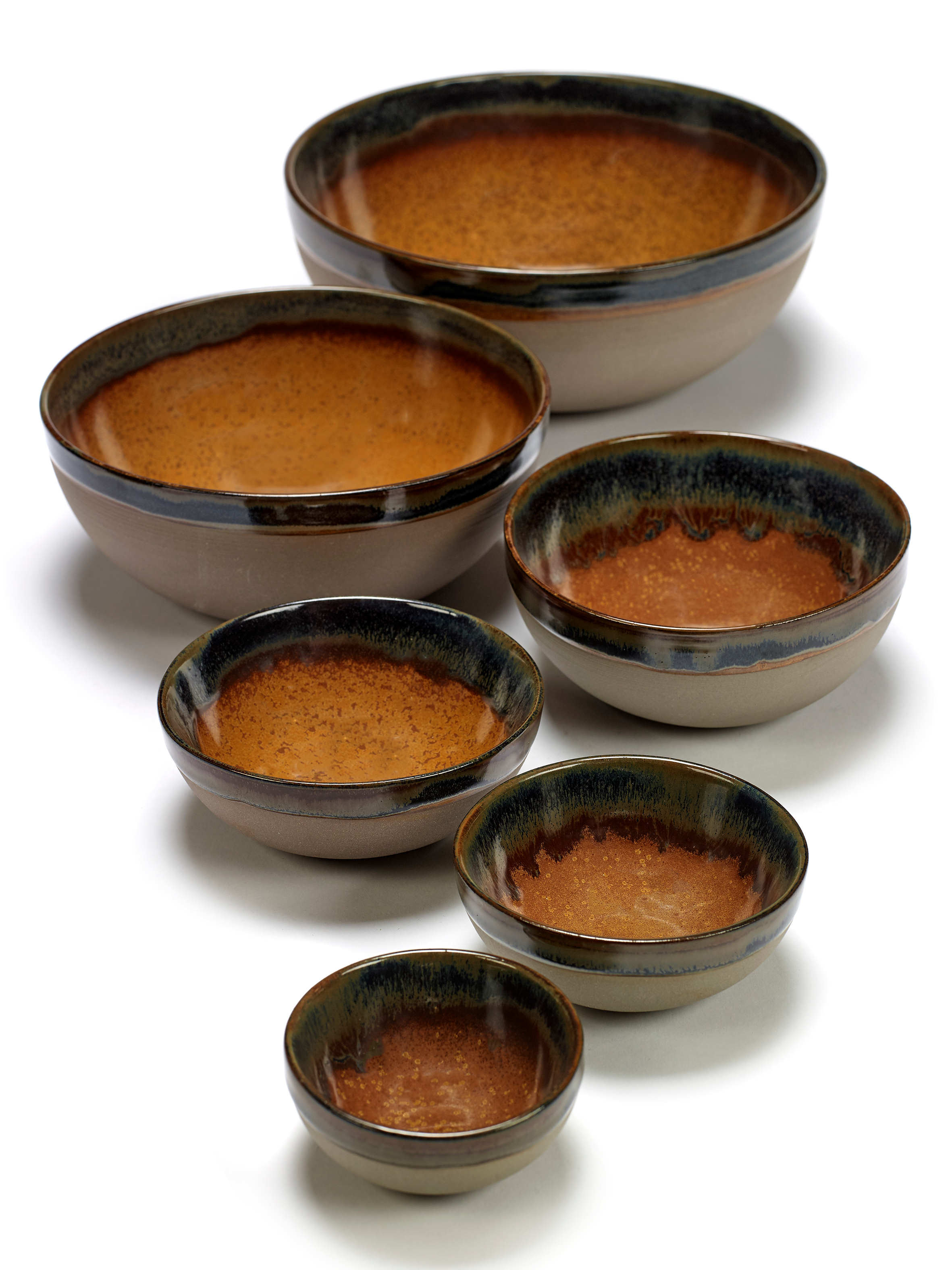 Kom groot Surface Rusty Brown