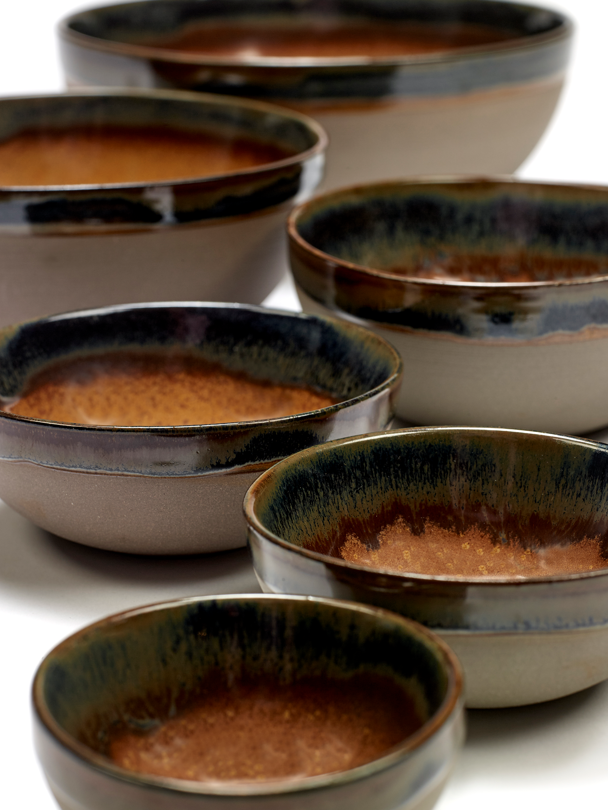 Kom groot Surface Rusty Brown