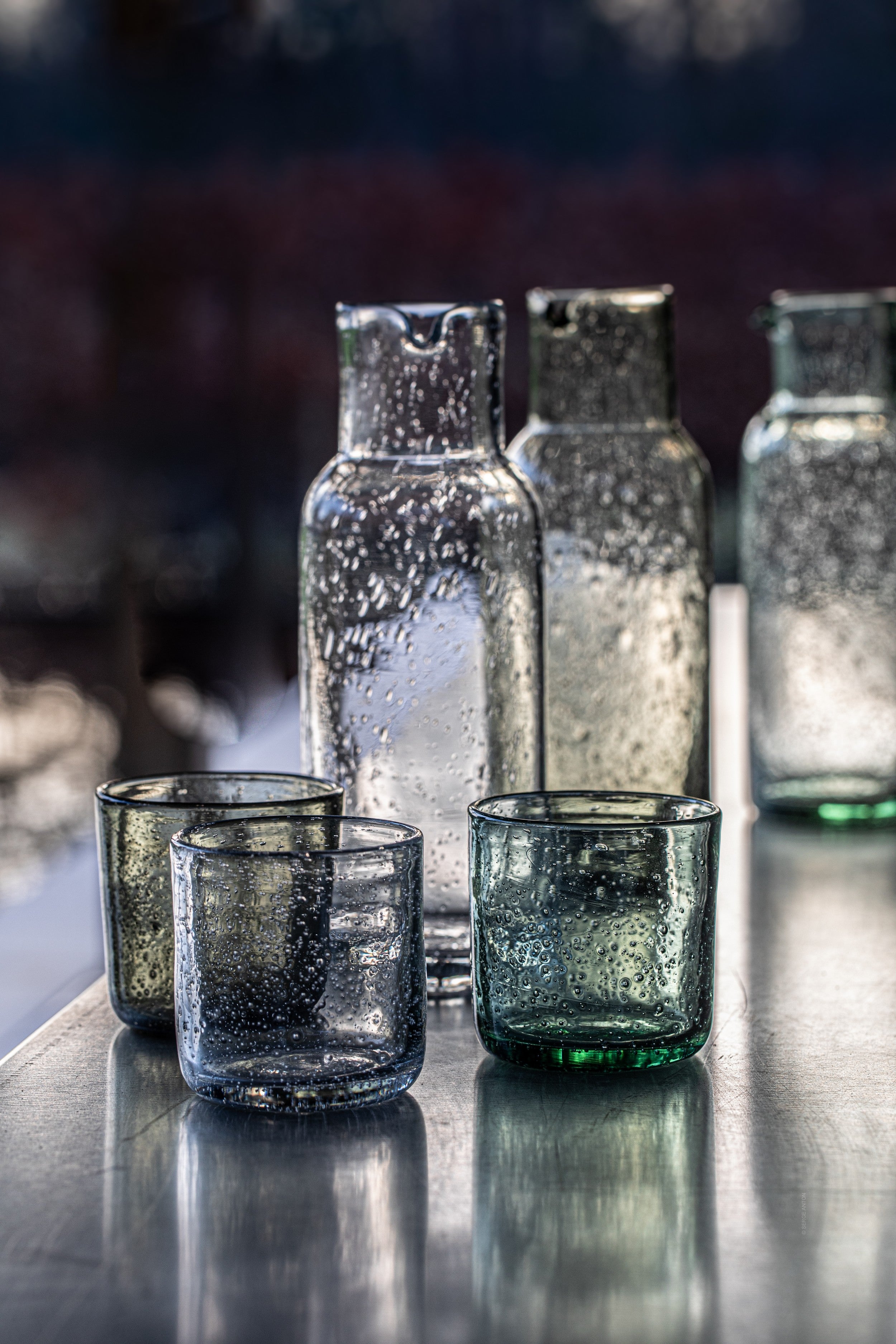 Glass light green - set of 6