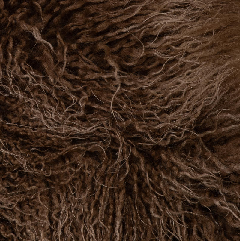 Peau de mouton islandaise - Bouclée marron - S