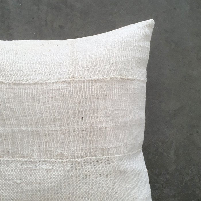 Mud cloth pillow square - off-white