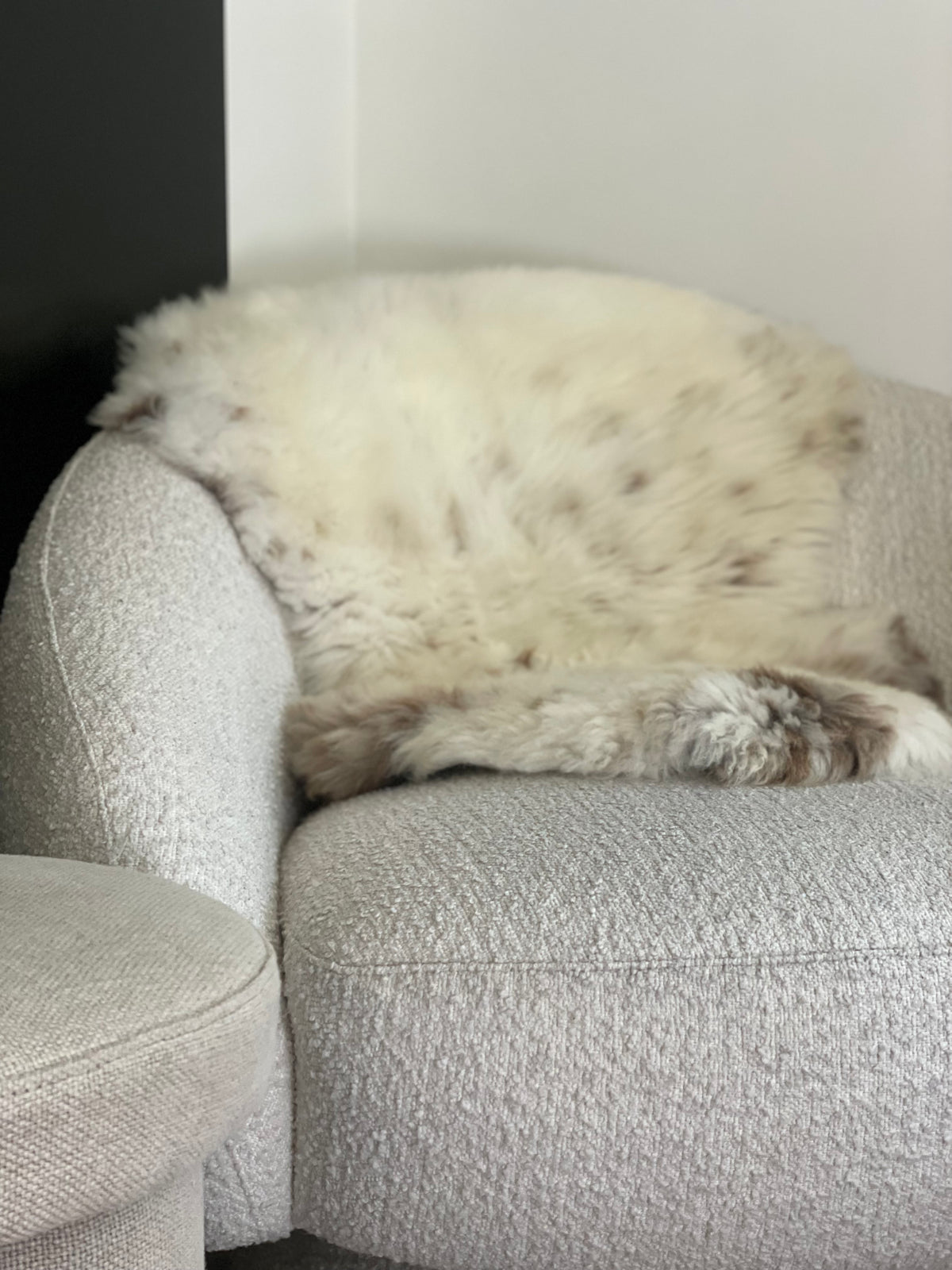Gemêleerde beige Texelse schapenvacht L 2