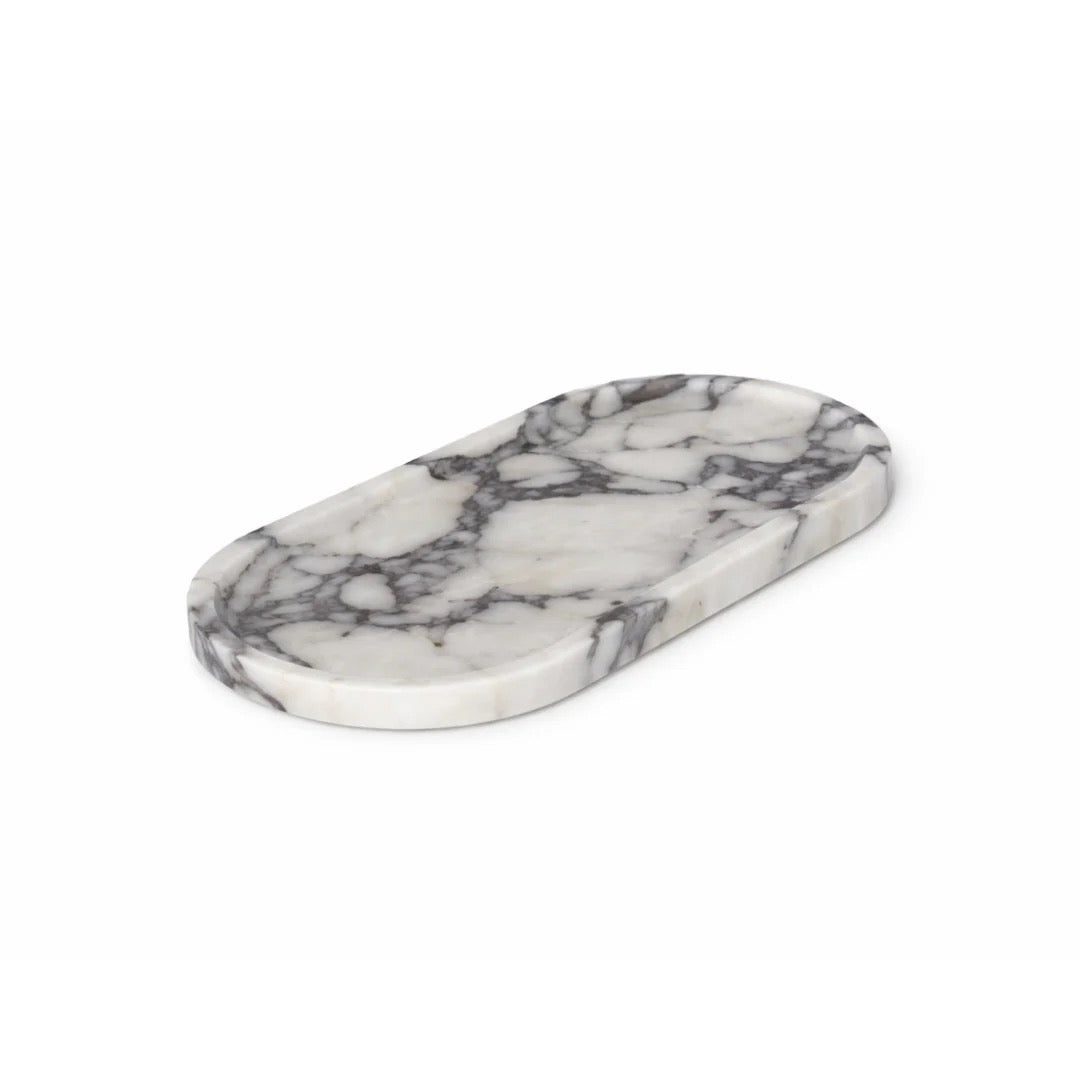 Oval tray Calacatta
