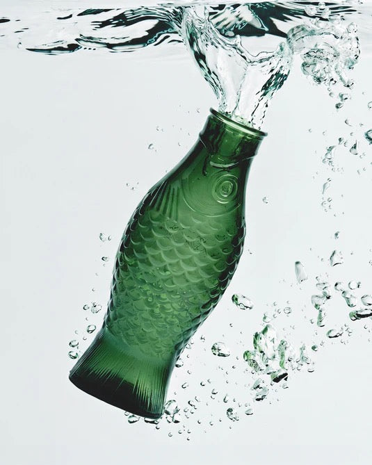 Karaf 'Fish & Fish' Paola Navone - donkergroen