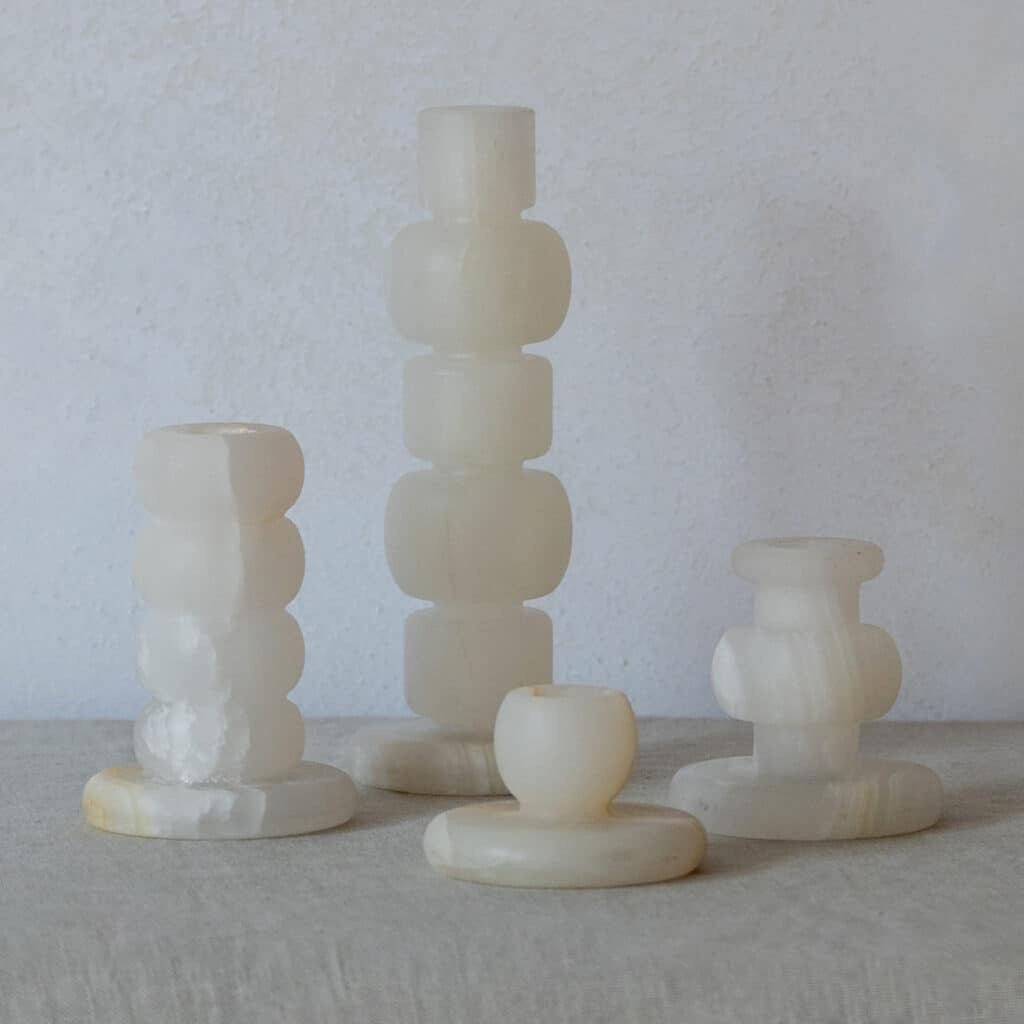 Candlestick onyx white M