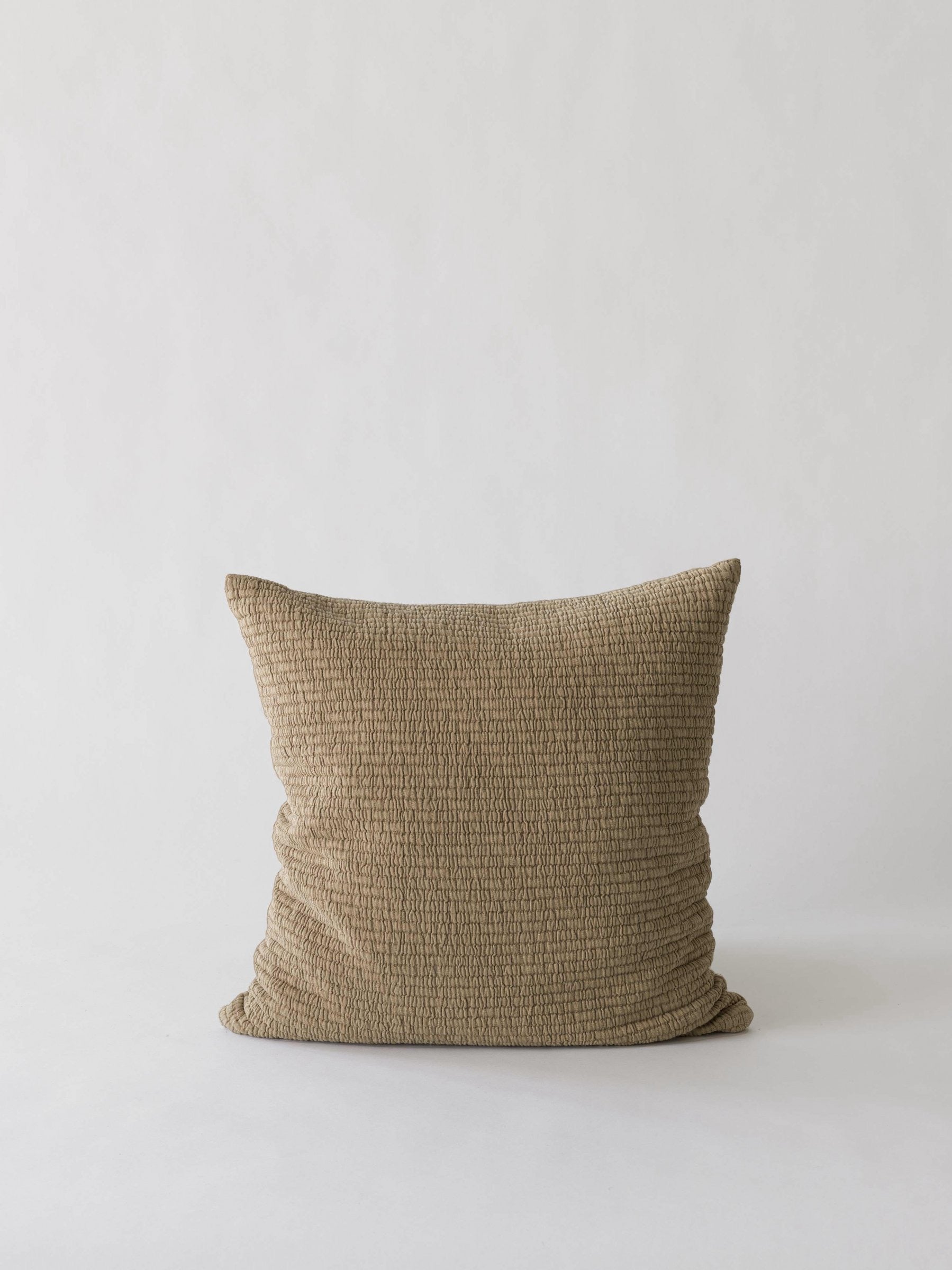 Brick cushion ochre