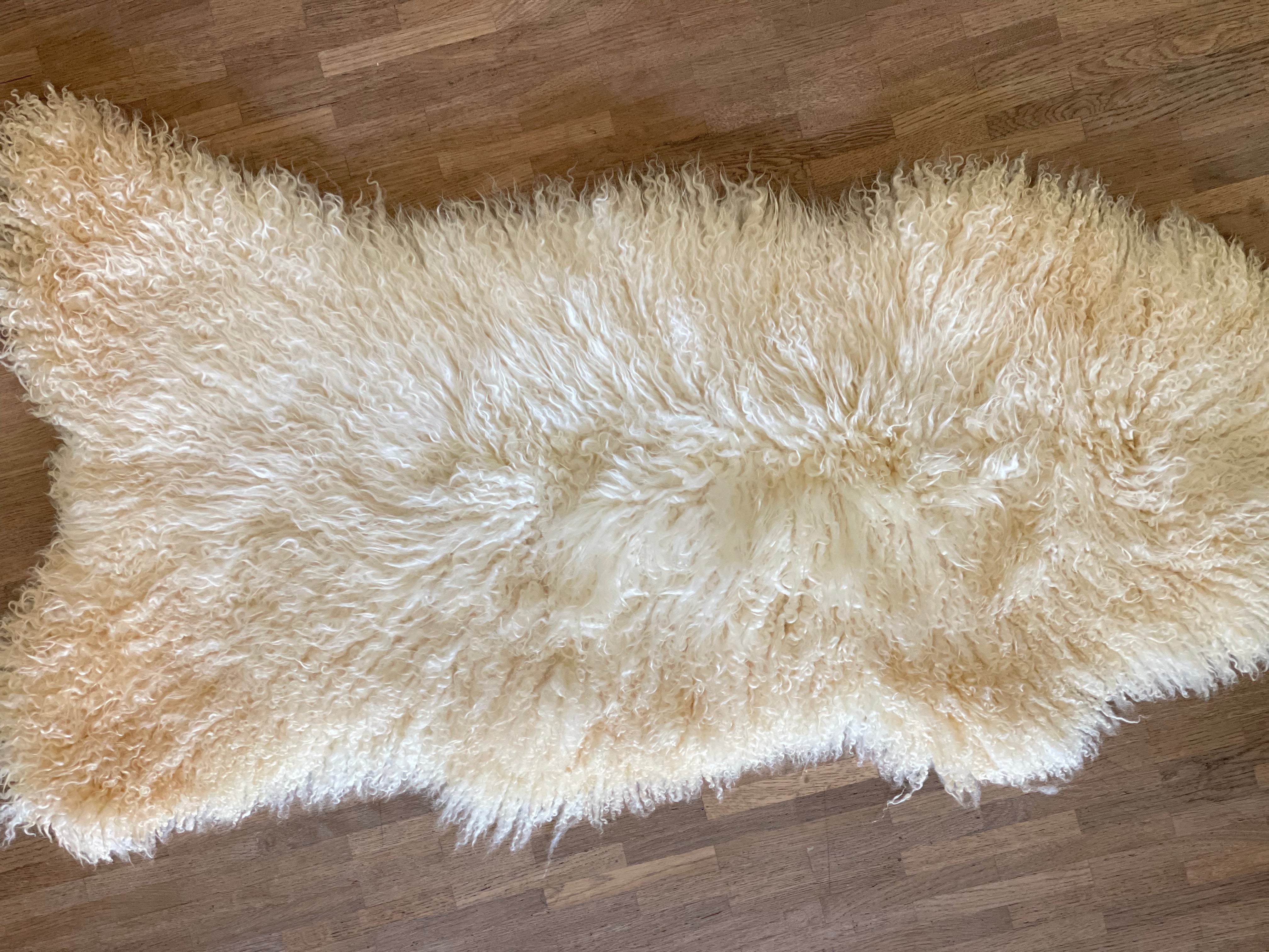 Peau de mouton islandaise - bouclée blanc 2 - XL