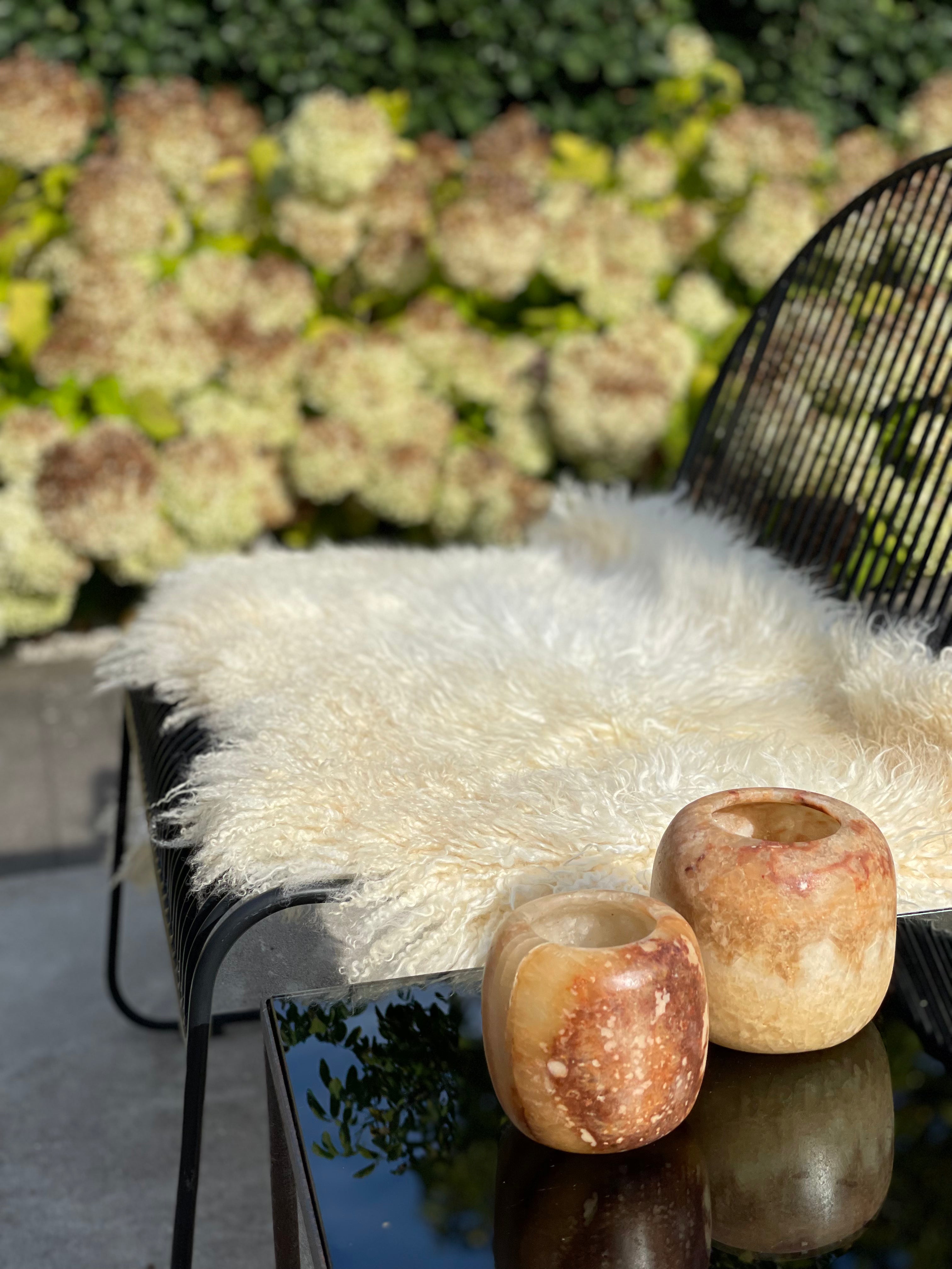 Peau de mouton islandaise - bouclée blanc 2 - XL