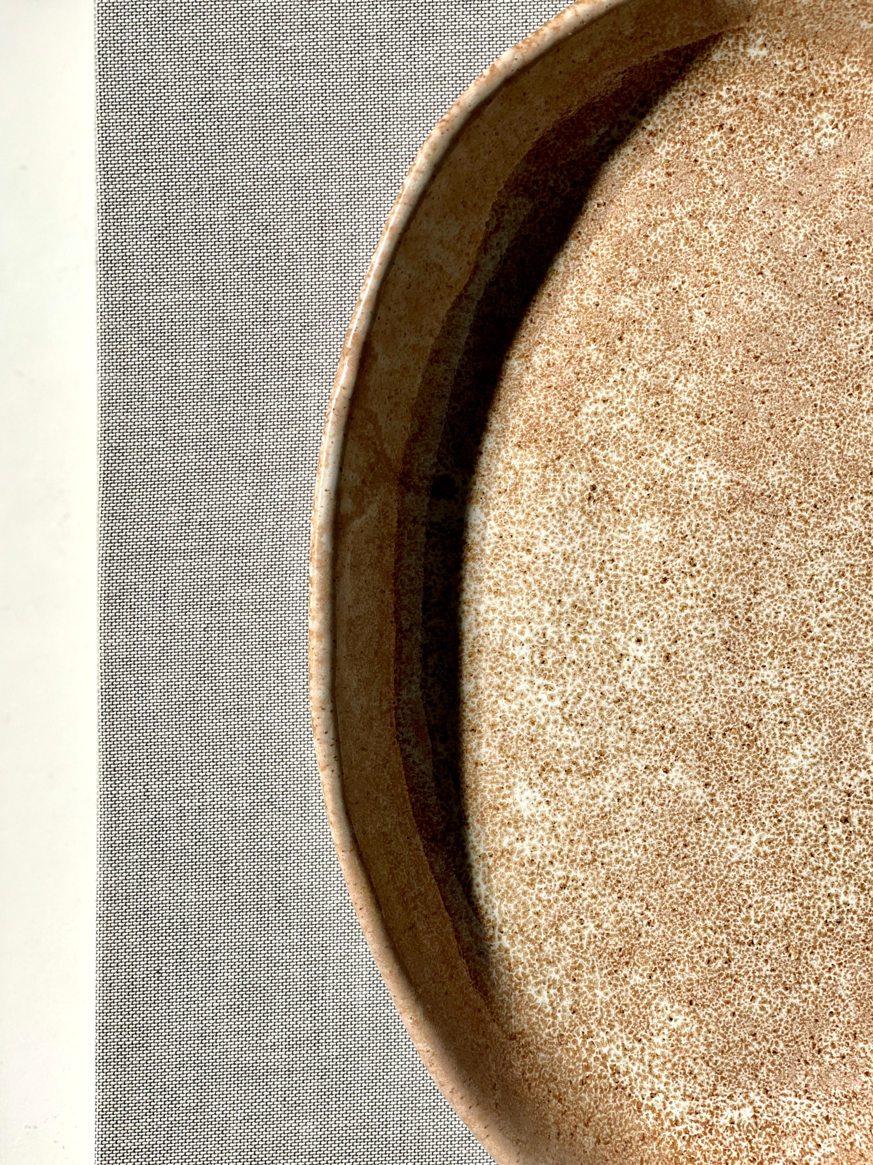 Columbine ceramic oval plate