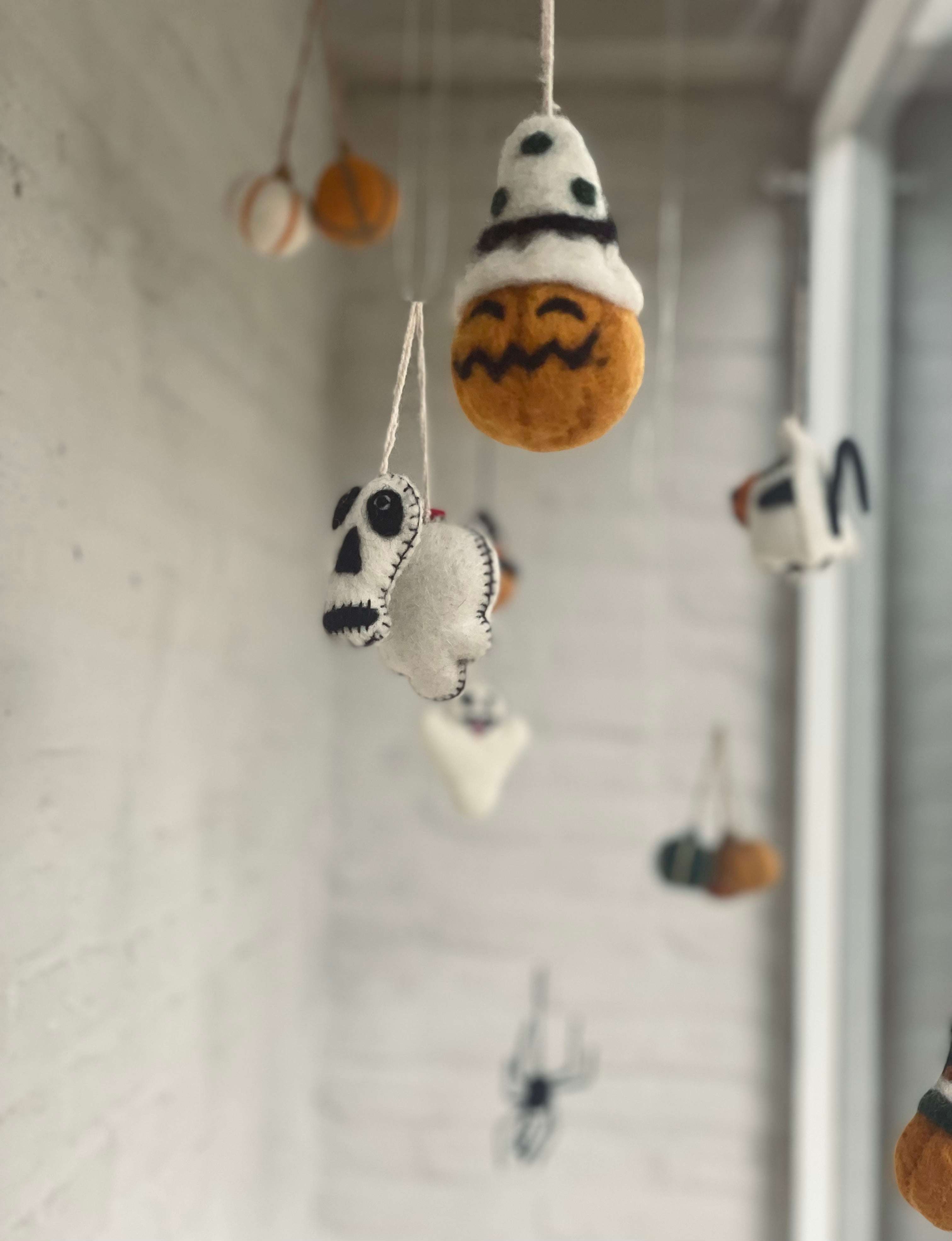 Décoration d'Halloween - têtes de citrouille - lot de 3