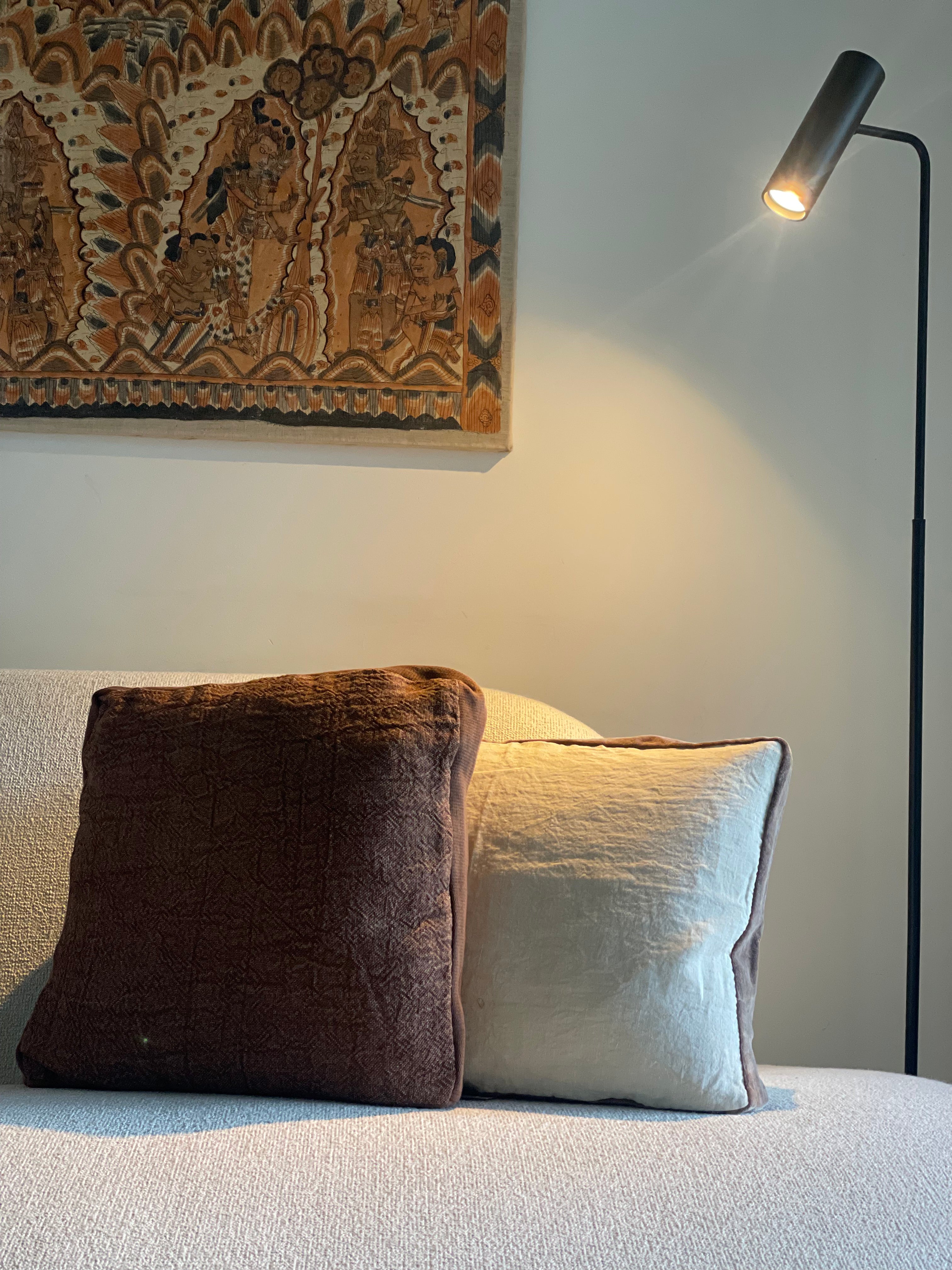 Coussin Aude - chocolat