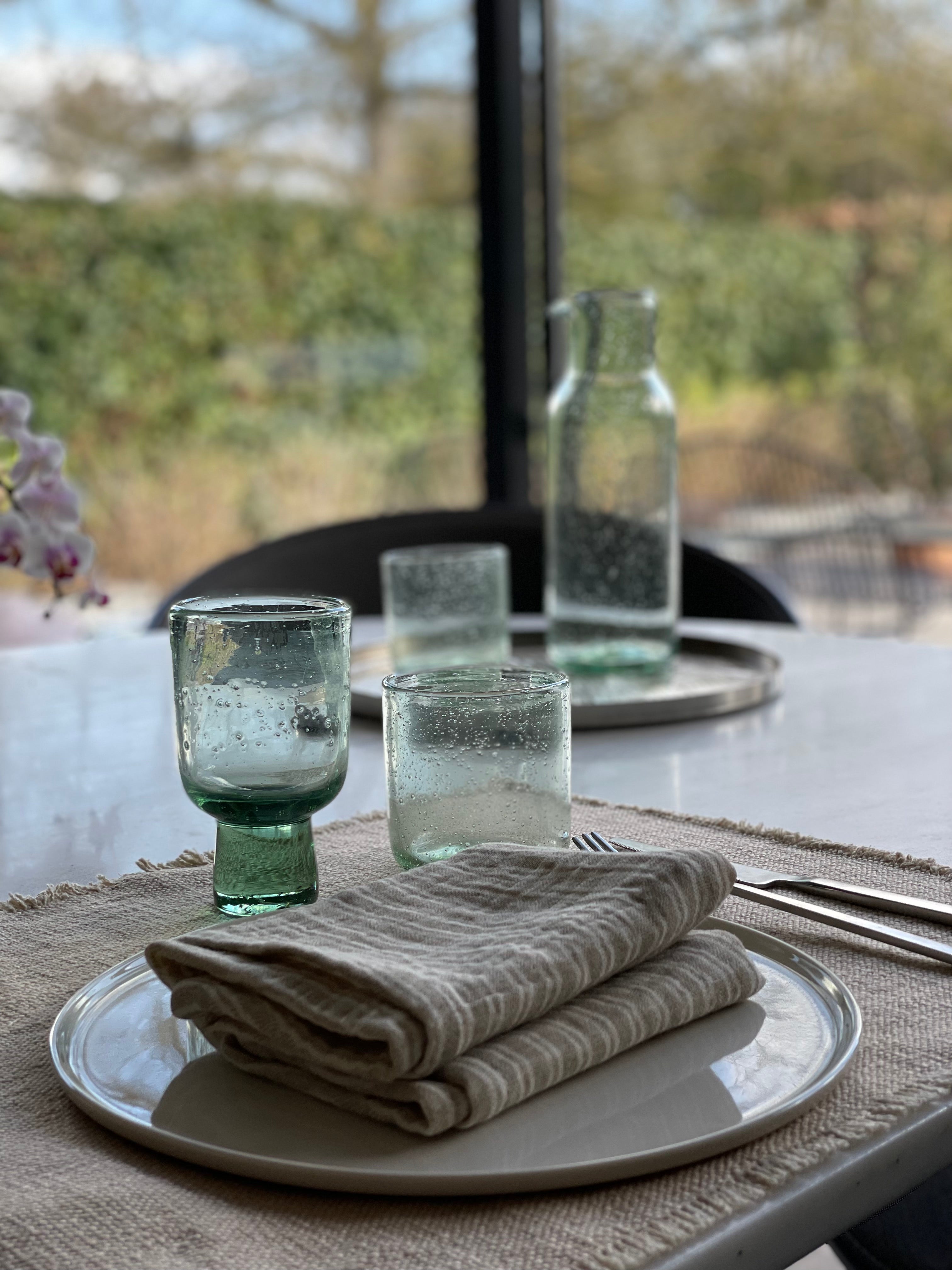 Glazen lichtgroen - set van 6