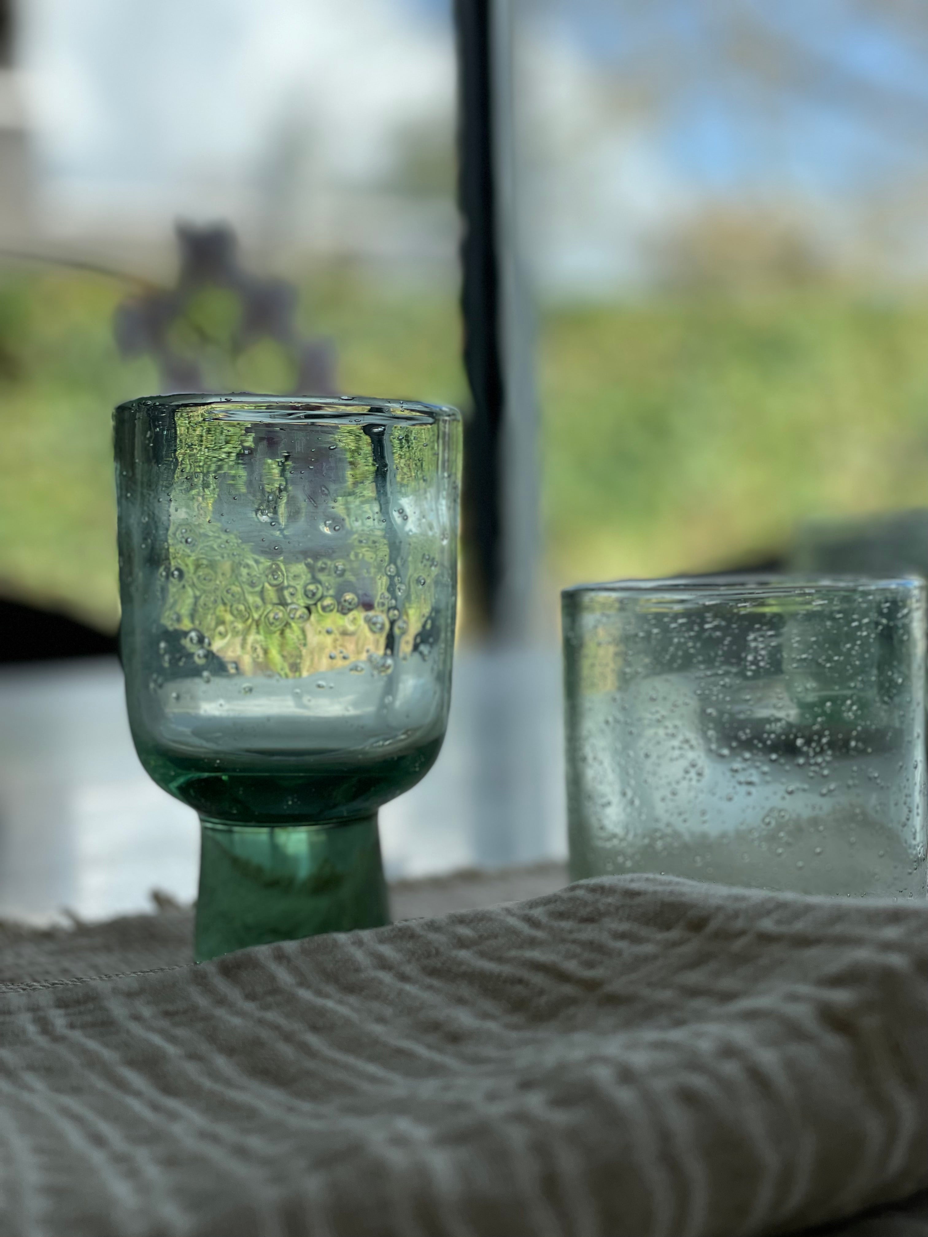 Wine glasses - light green - set of 6