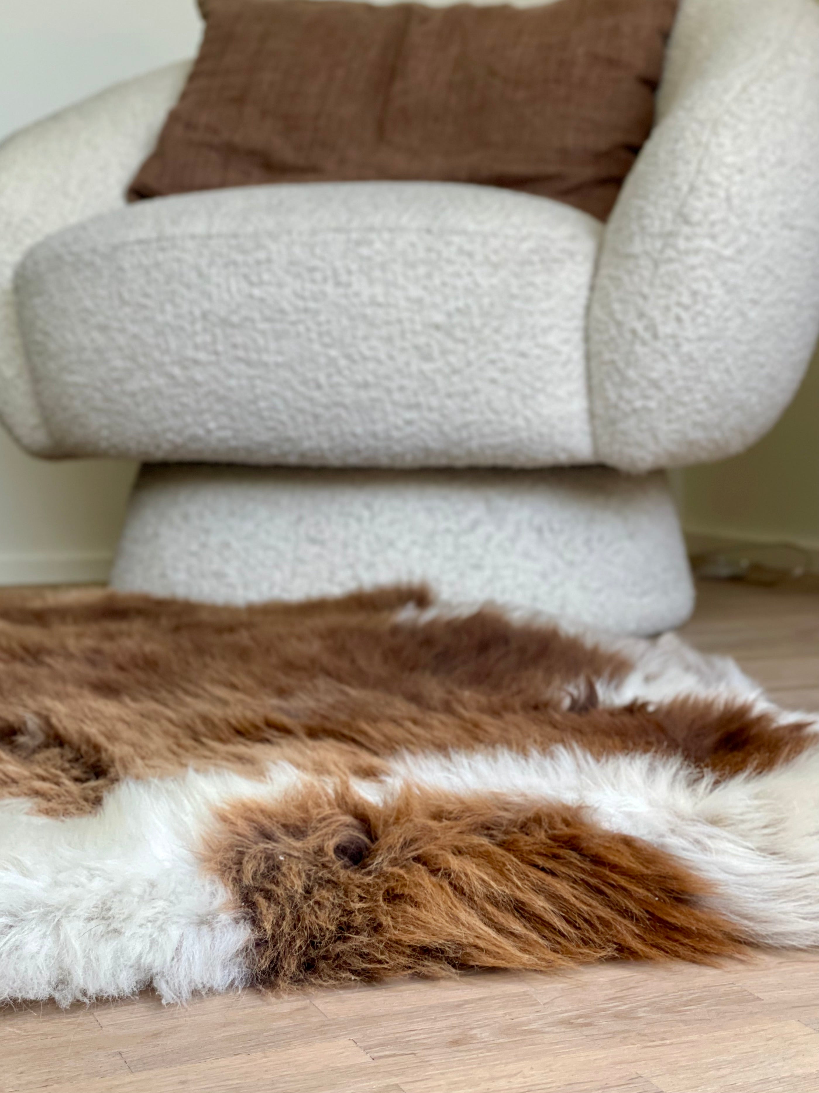 Multicolored Texel sheepskin XXL