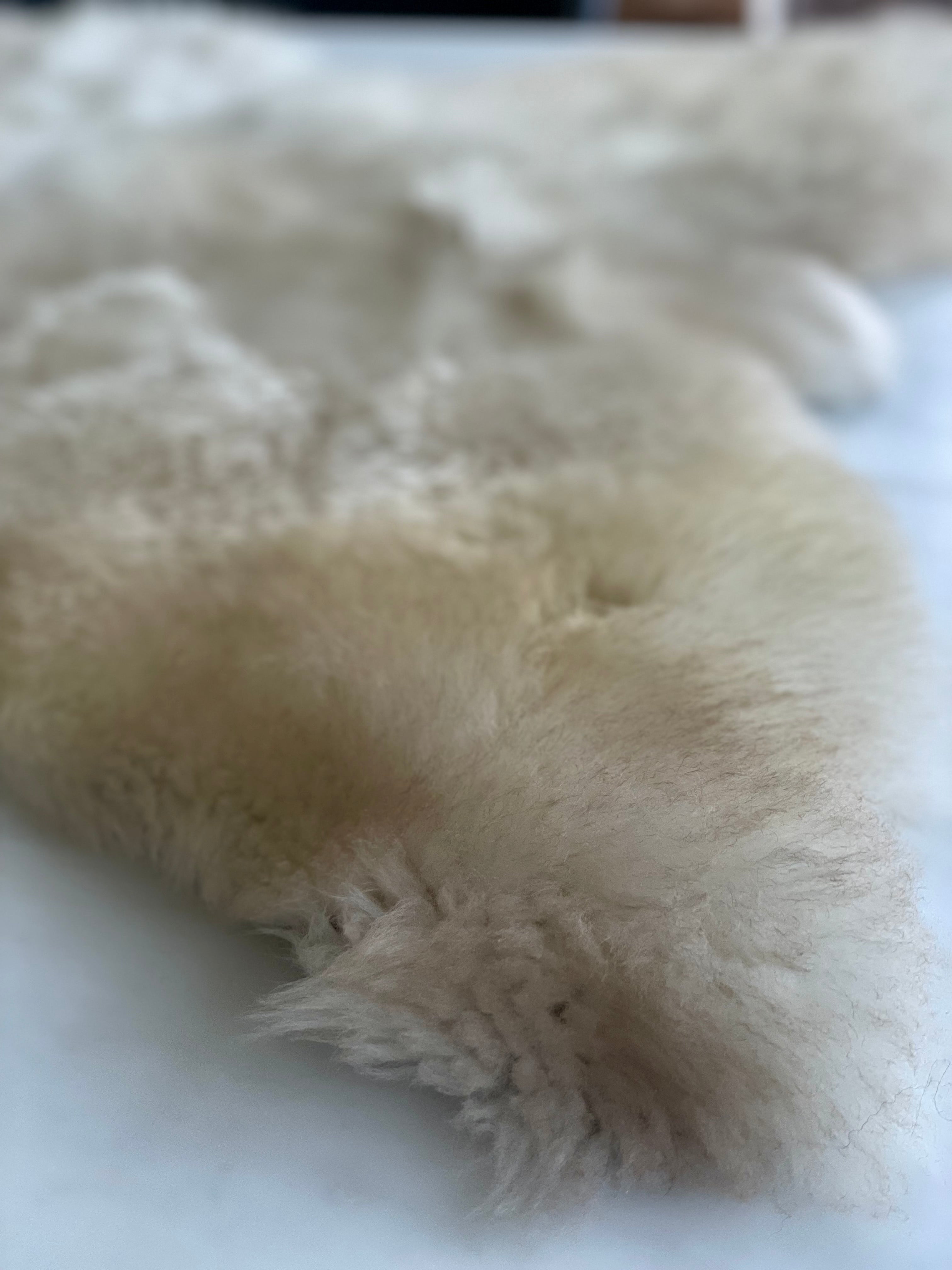 Melange beige Texel sheepskin Large 2