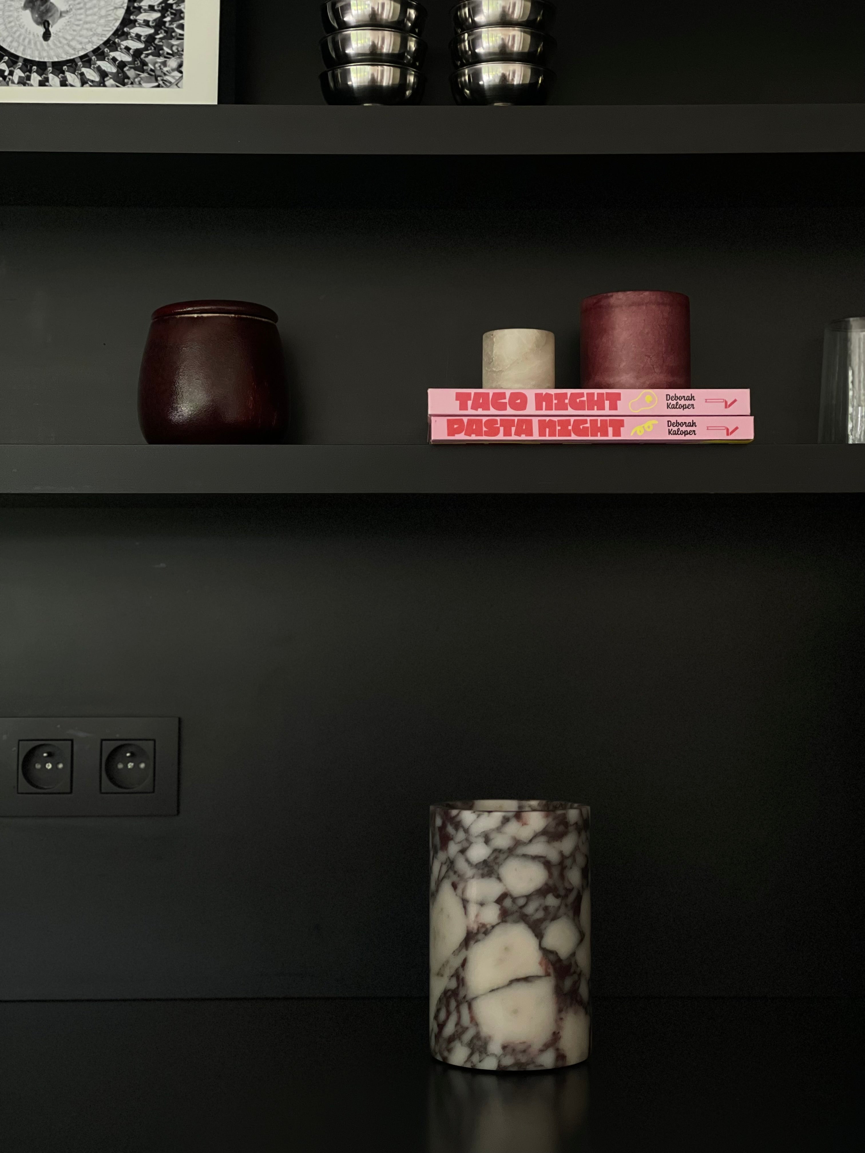 Calacatta viola wine cooler