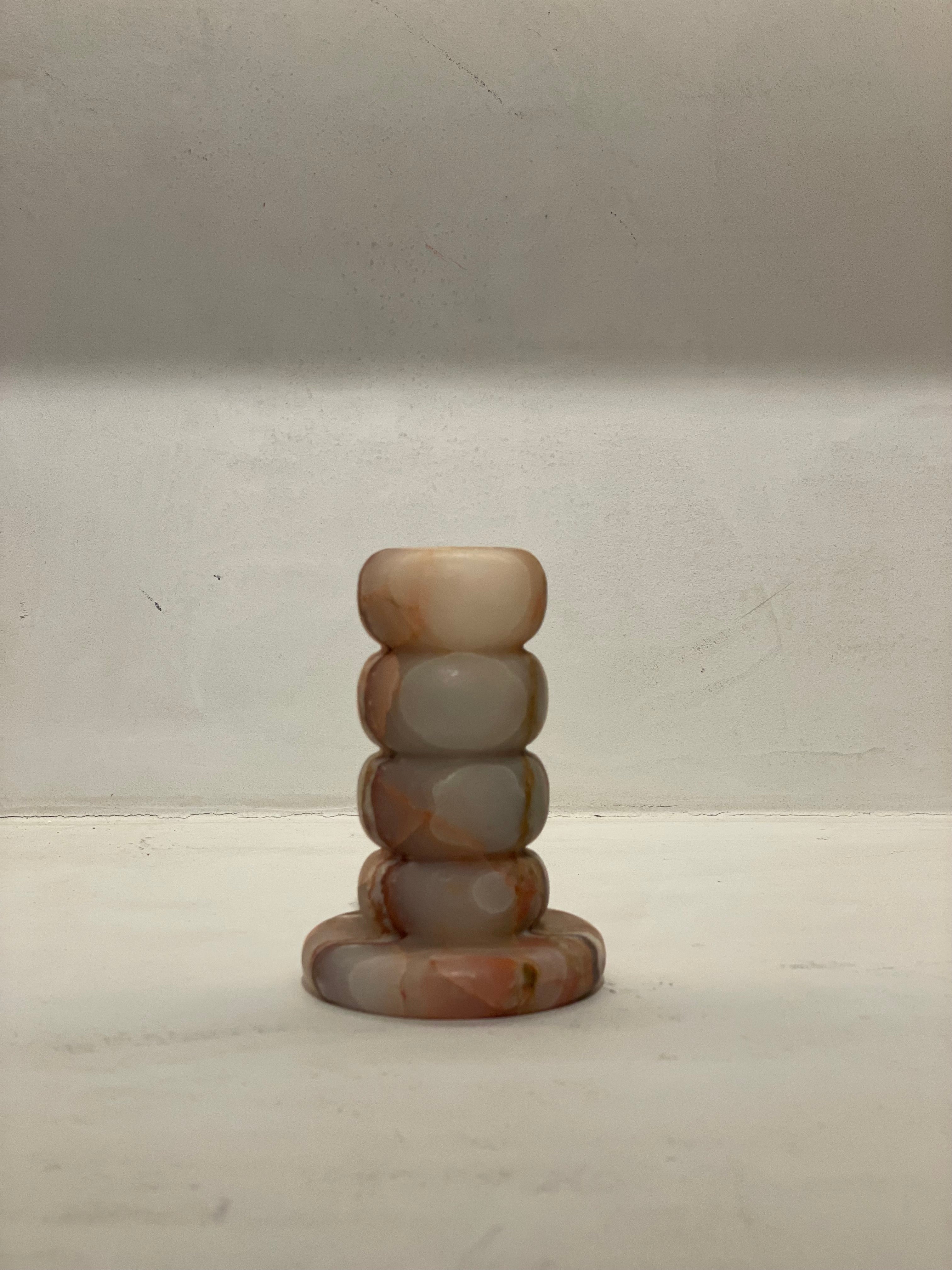 Candlestick onyx brown L