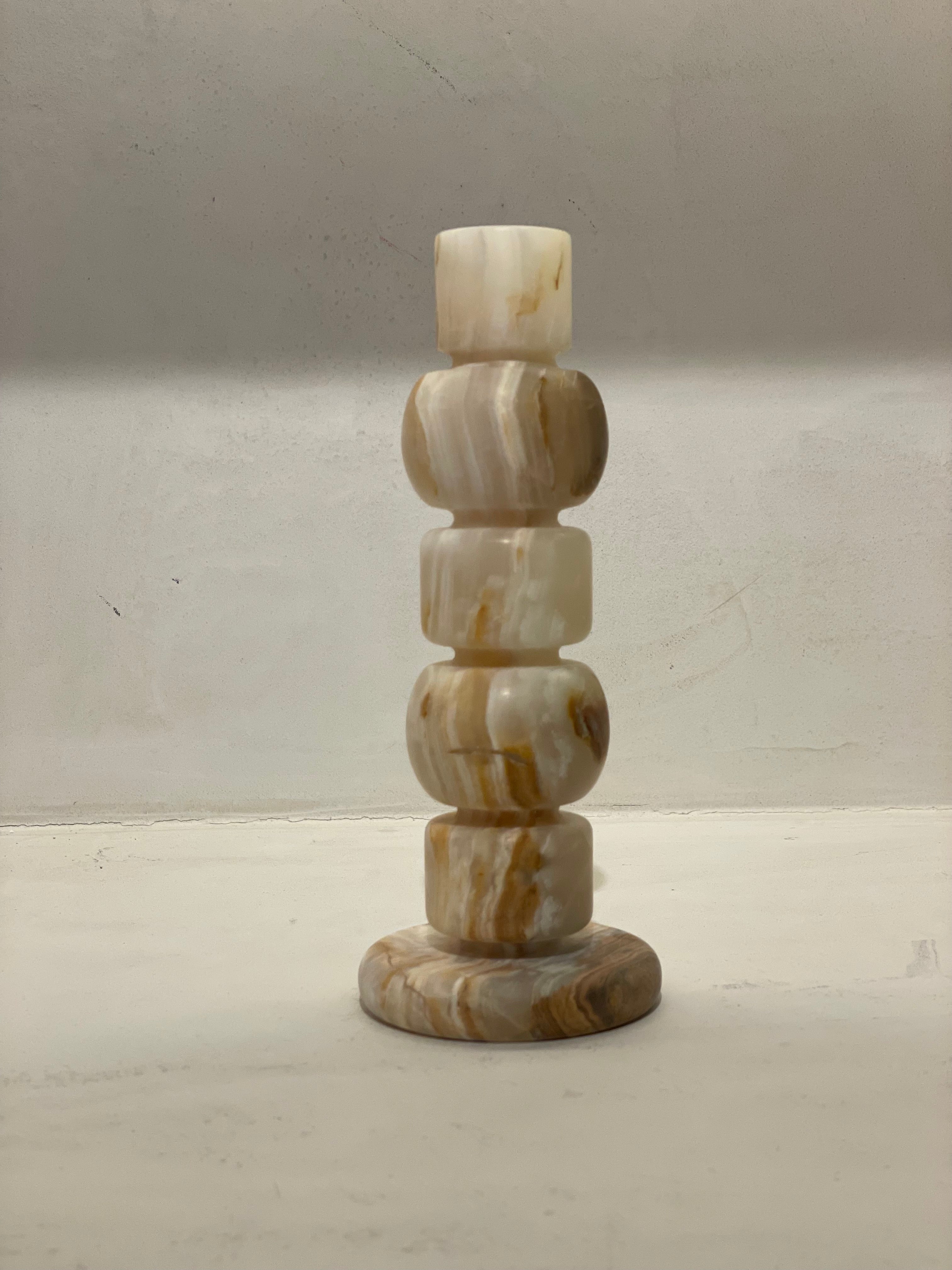 Candlestick onyx brown XL