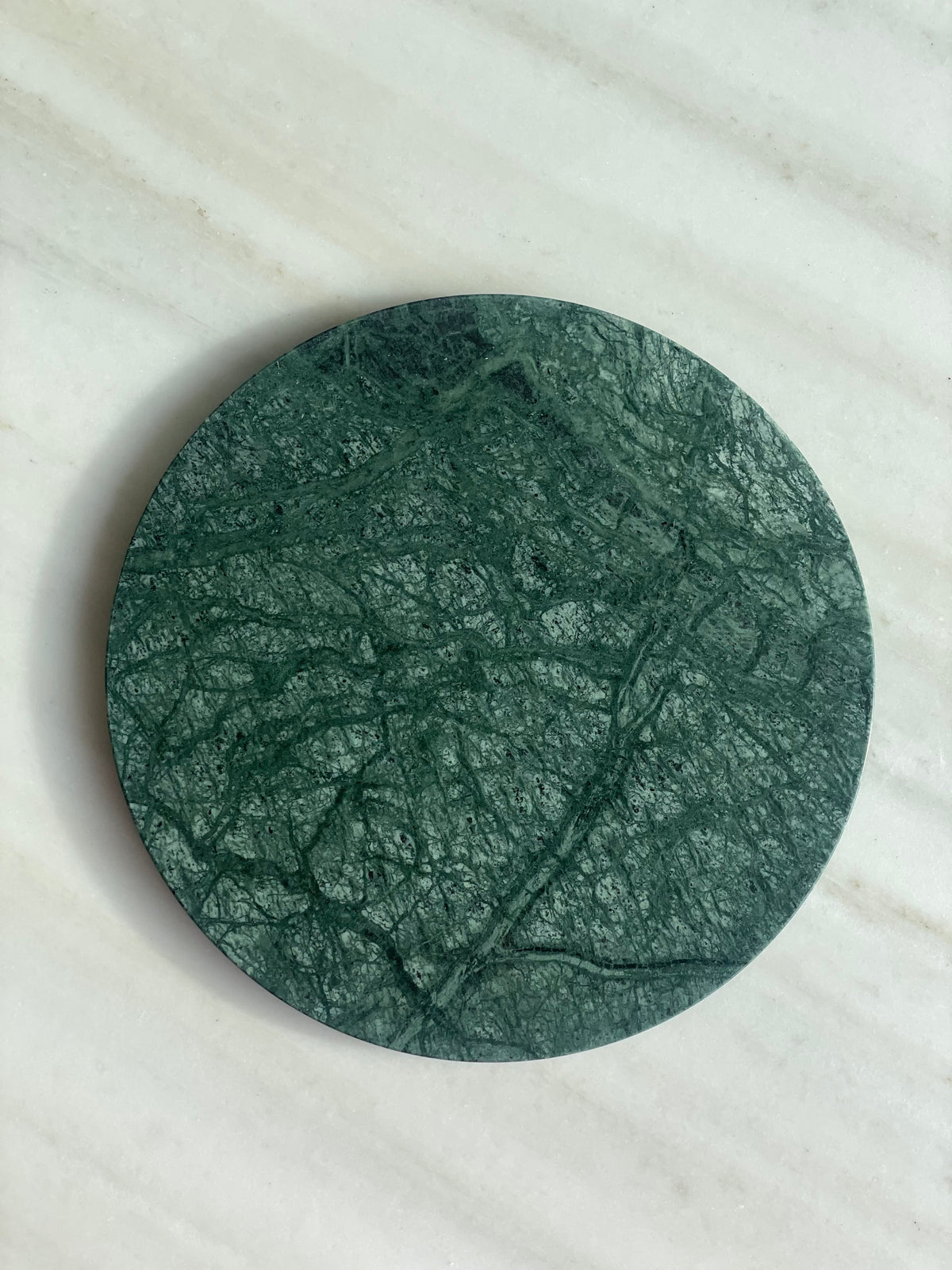 Tray green marble