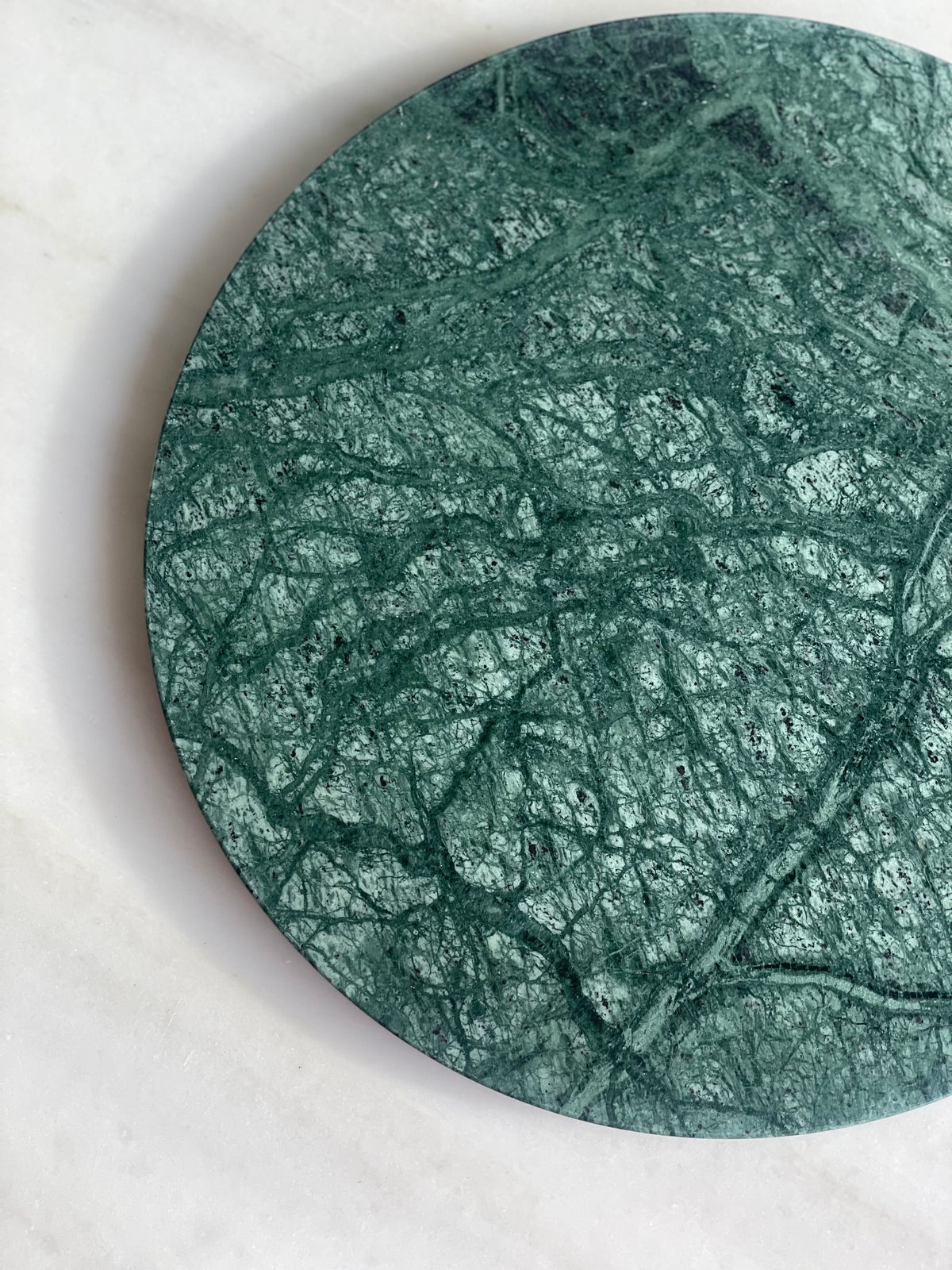Tray green marble