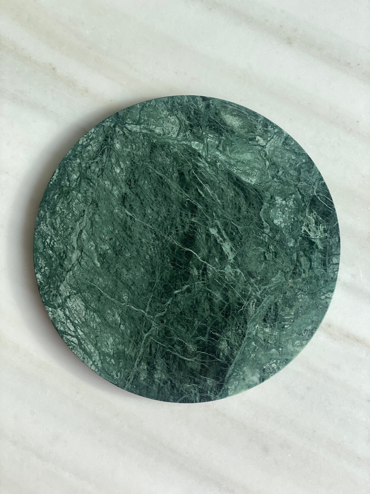 Tray green marble