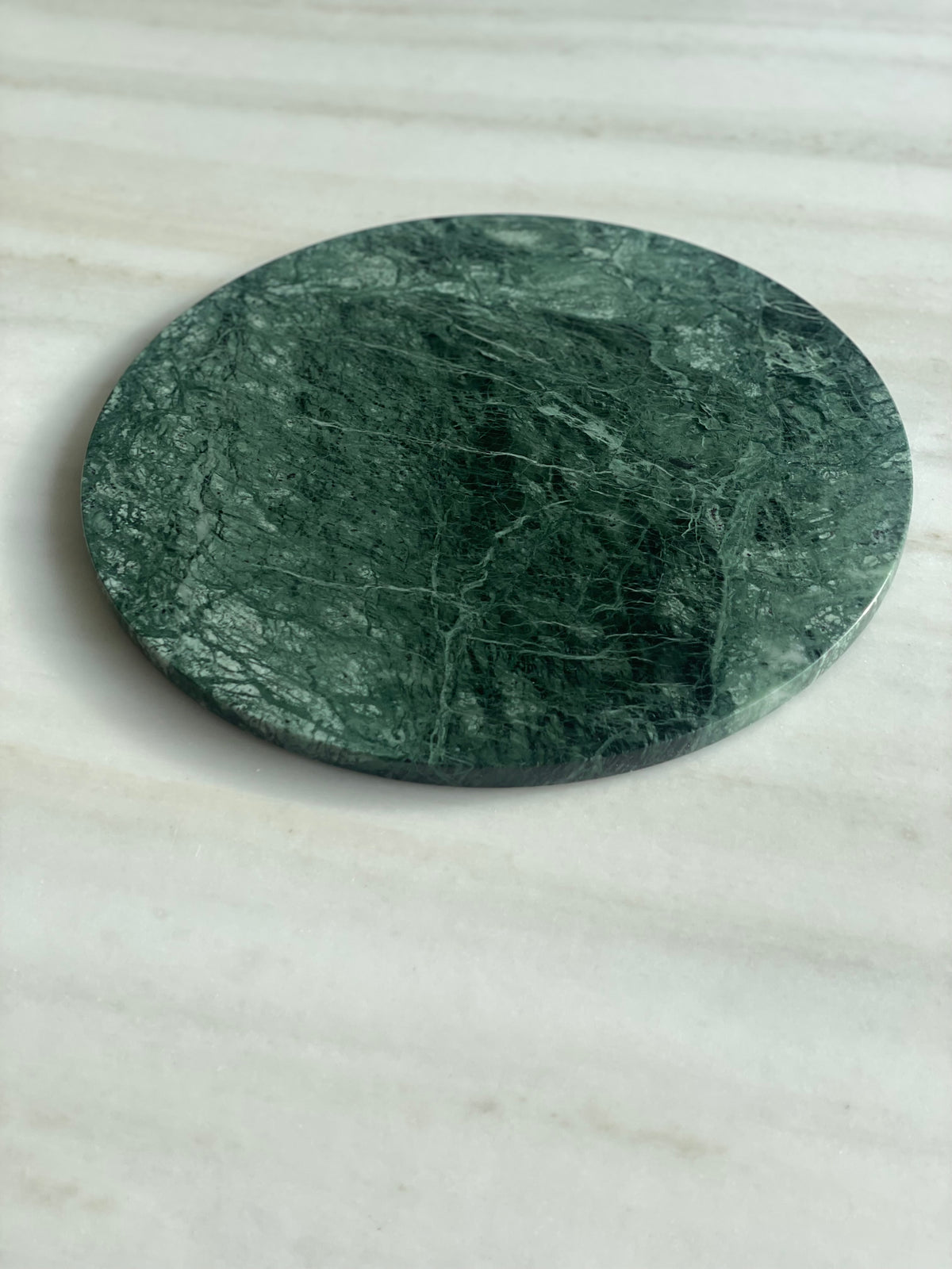 Tray green marble