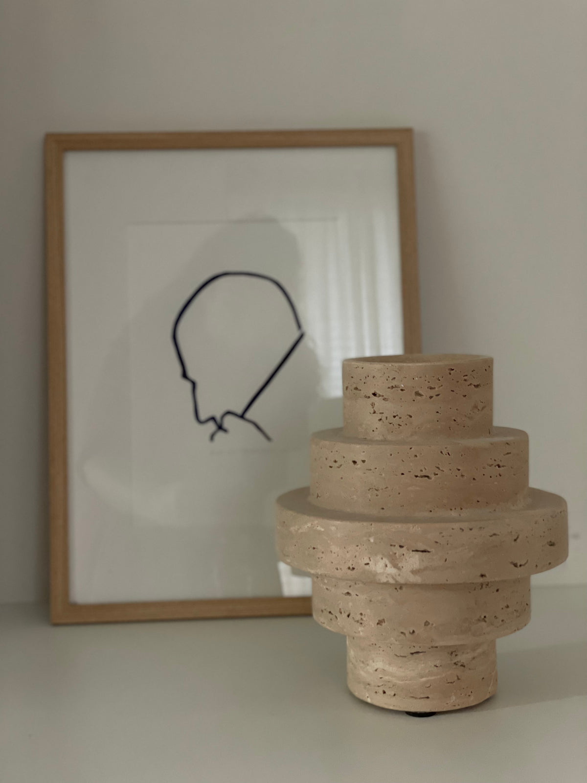 Travertine vase