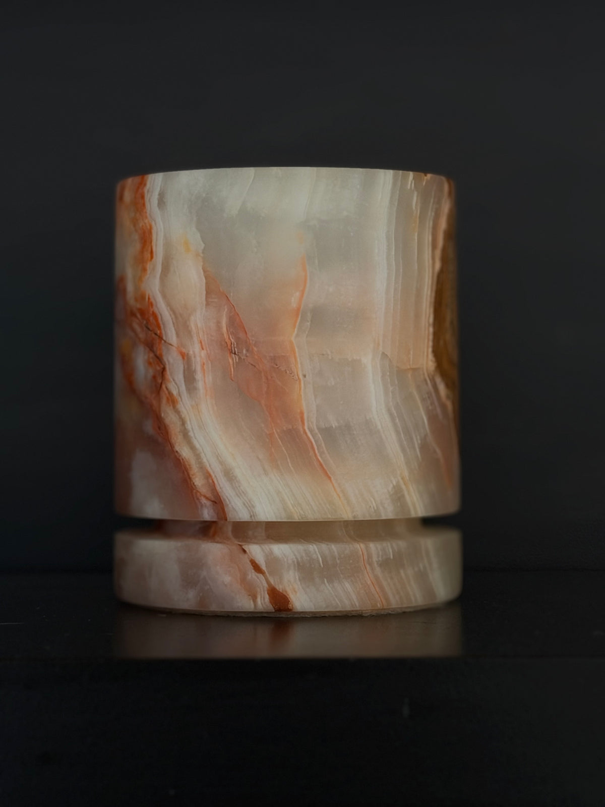 Kaarshouder bruine onyx S