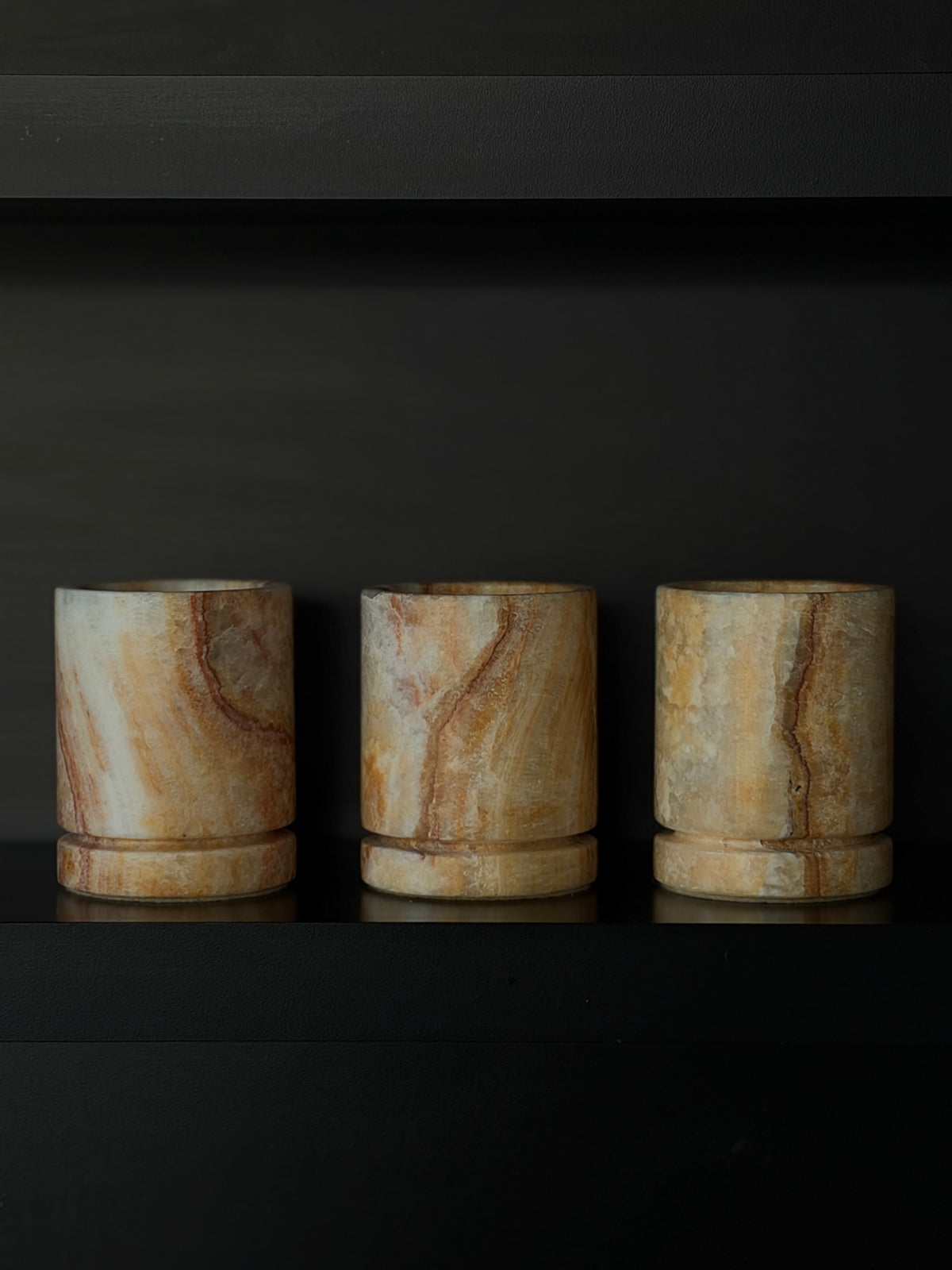Kaarshouder caramel onyx S