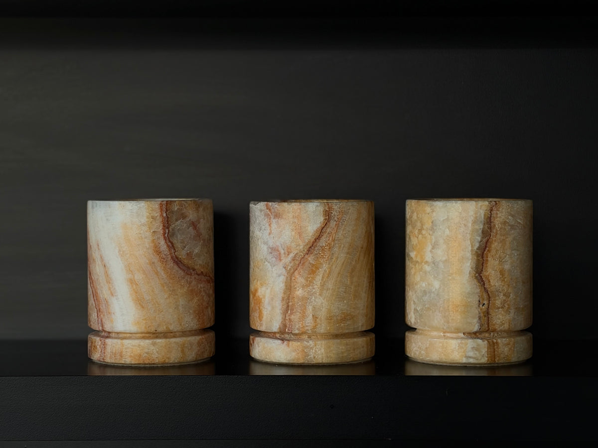 Kaarshouder caramel onyx S