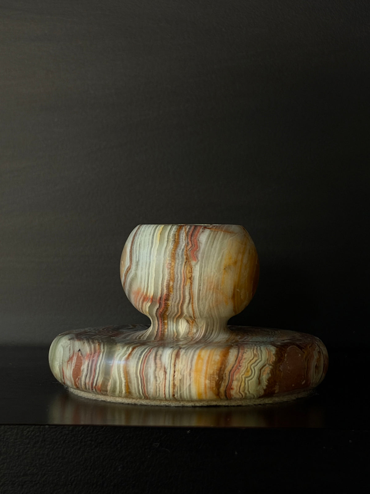 Bougeoir onyx vert S