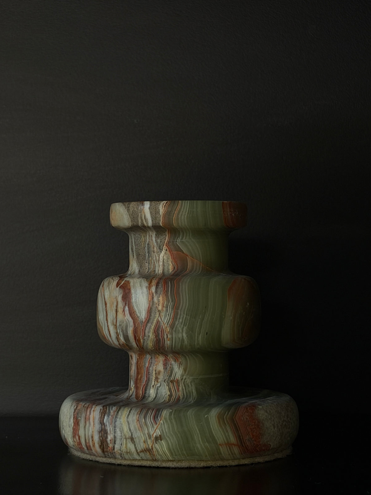 Bougeoir onyx vert M