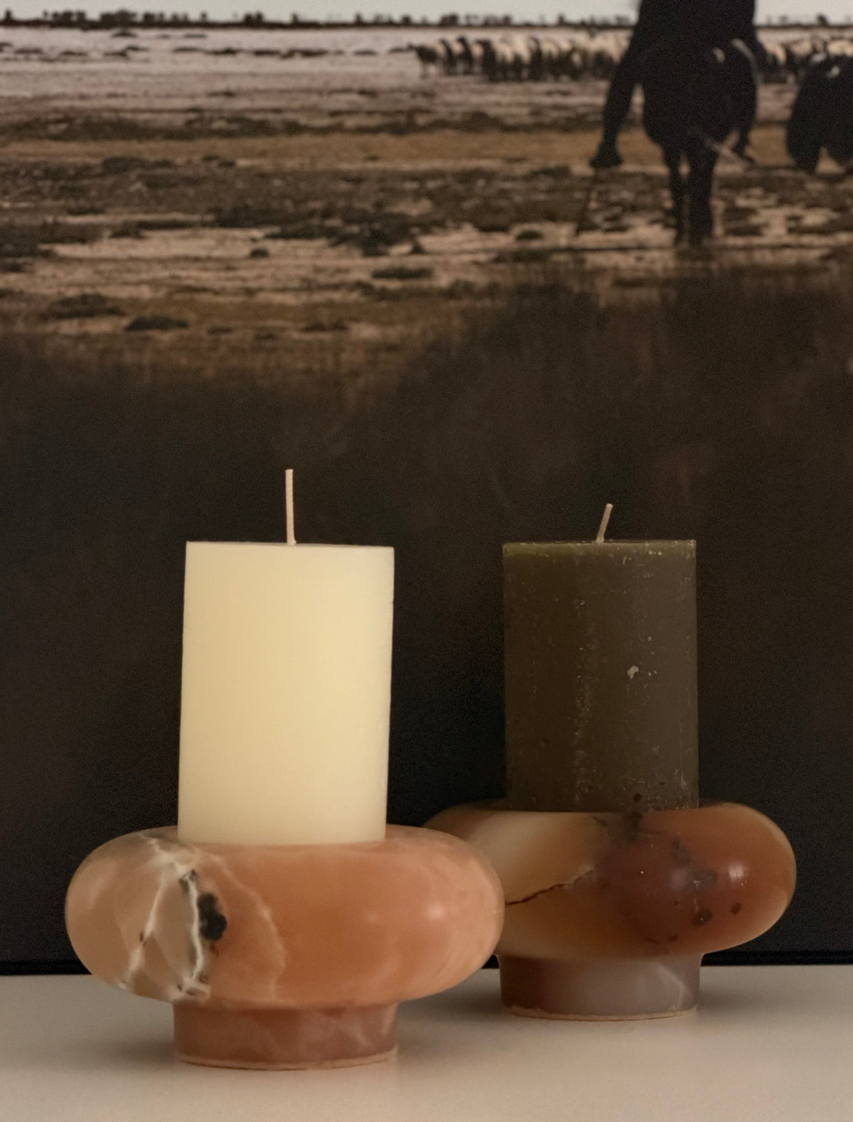 Candlestick donut onyx brown S