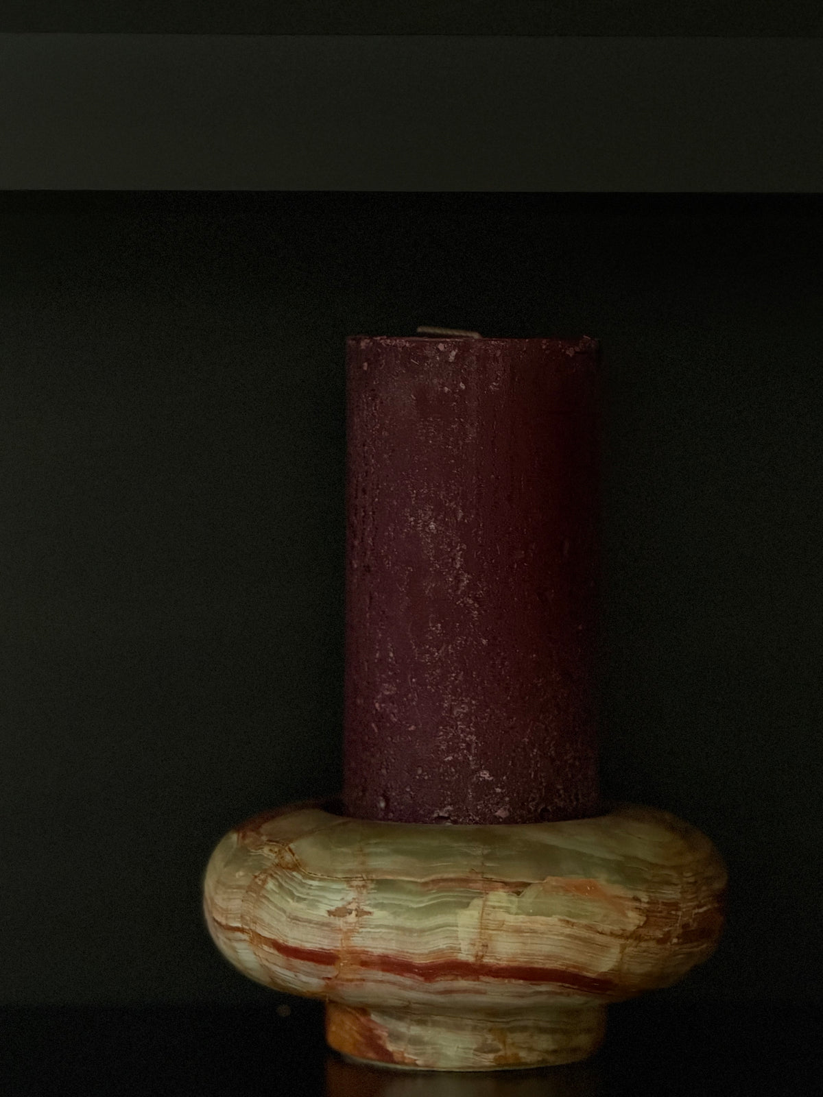Kaarshouder donut onyx groen-bruin